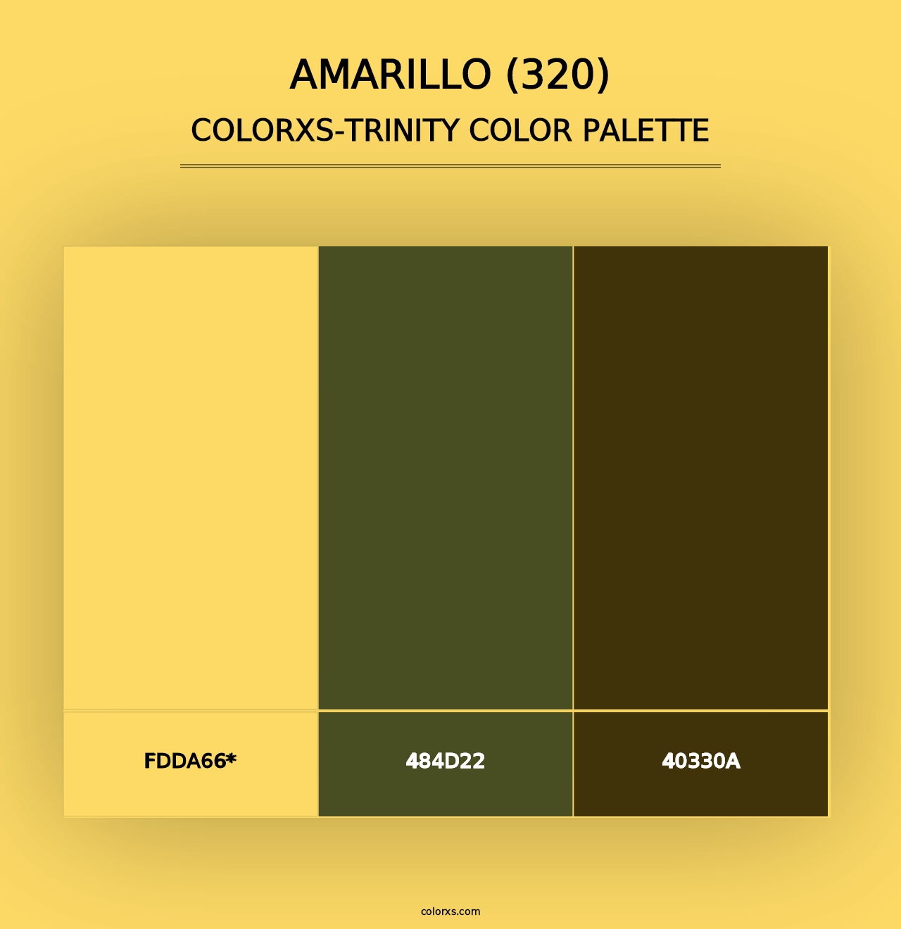 Amarillo (320) - Colorxs Trinity Palette