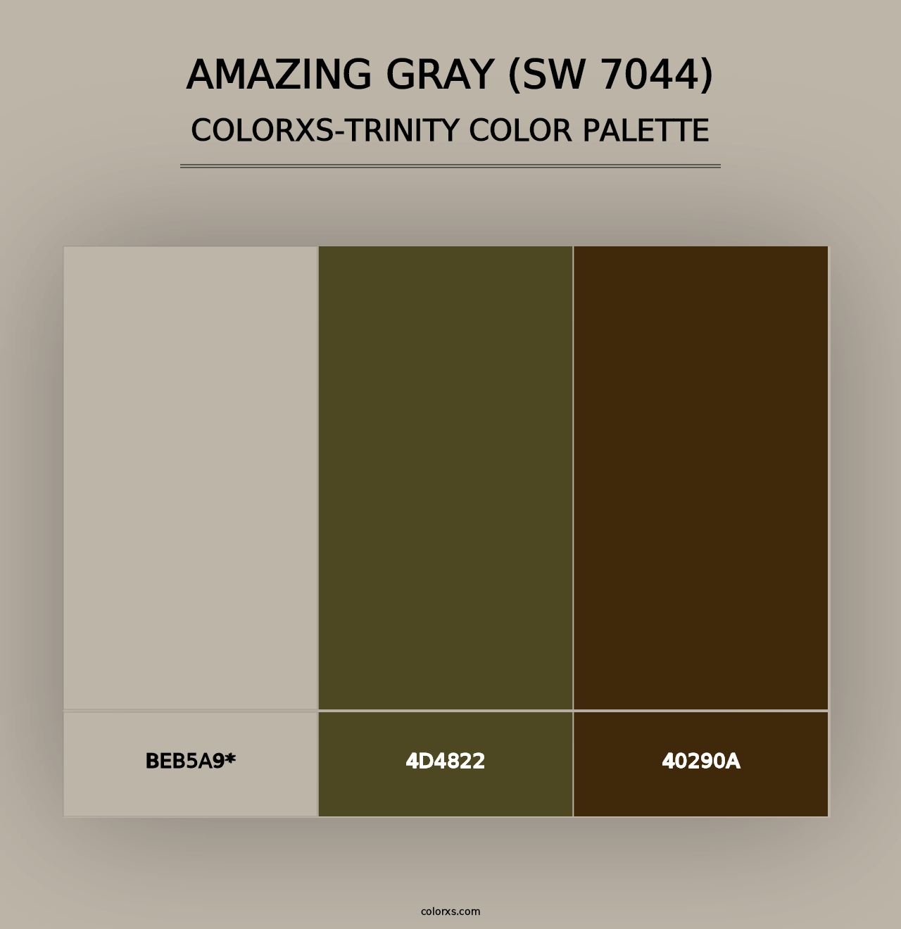 Amazing Gray (SW 7044) - Colorxs Trinity Palette