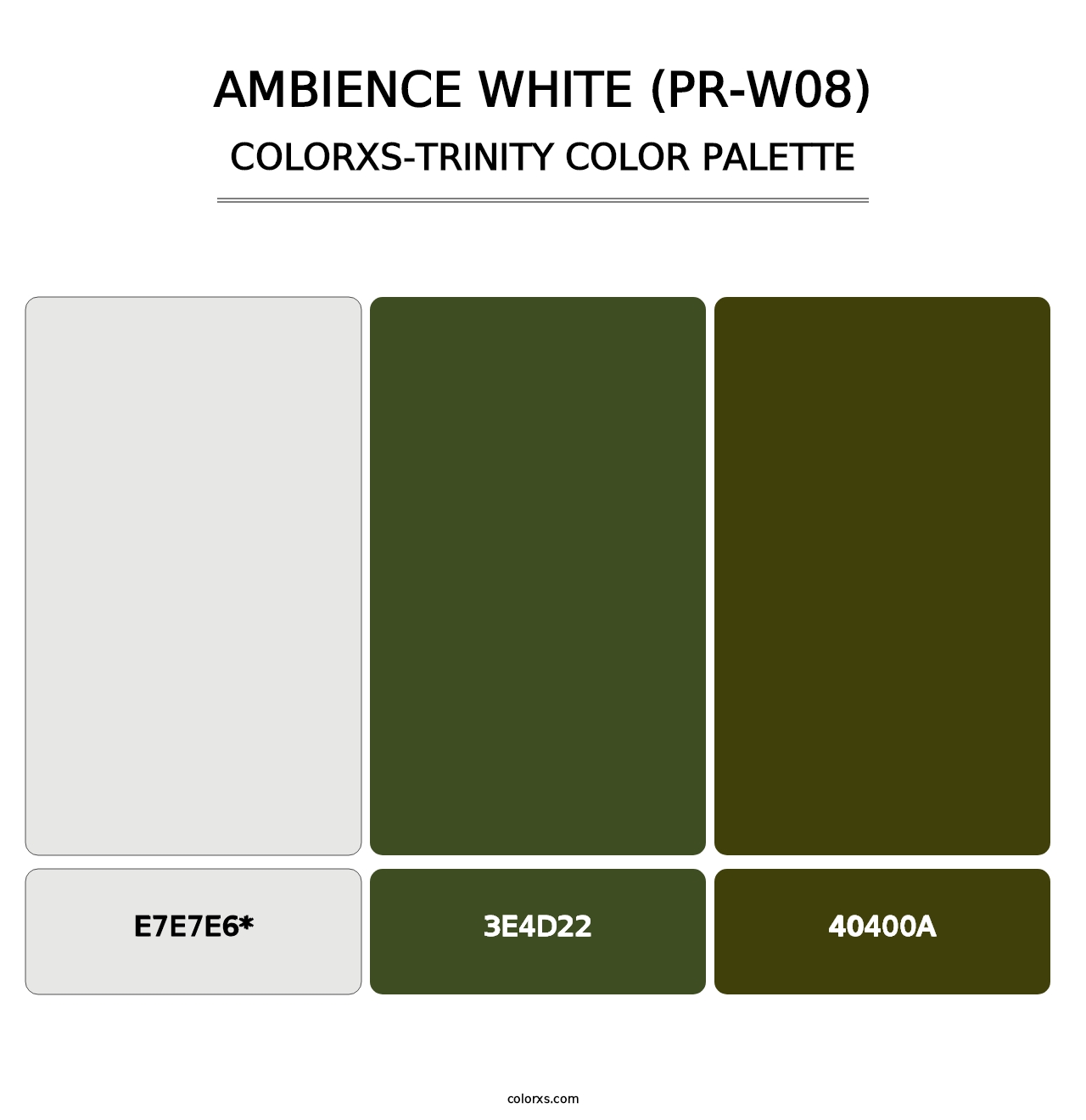 Ambience White (PR-W08) - Colorxs Trinity Palette