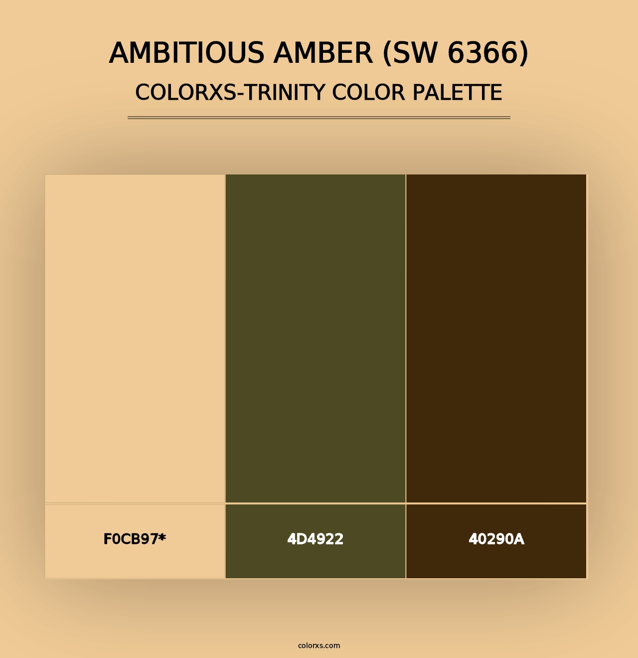 Ambitious Amber (SW 6366) - Colorxs Trinity Palette