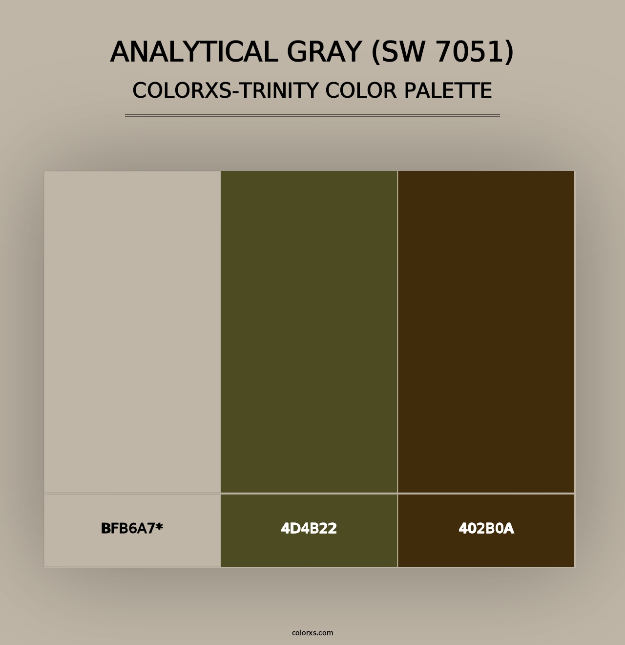 Analytical Gray (SW 7051) - Colorxs Trinity Palette