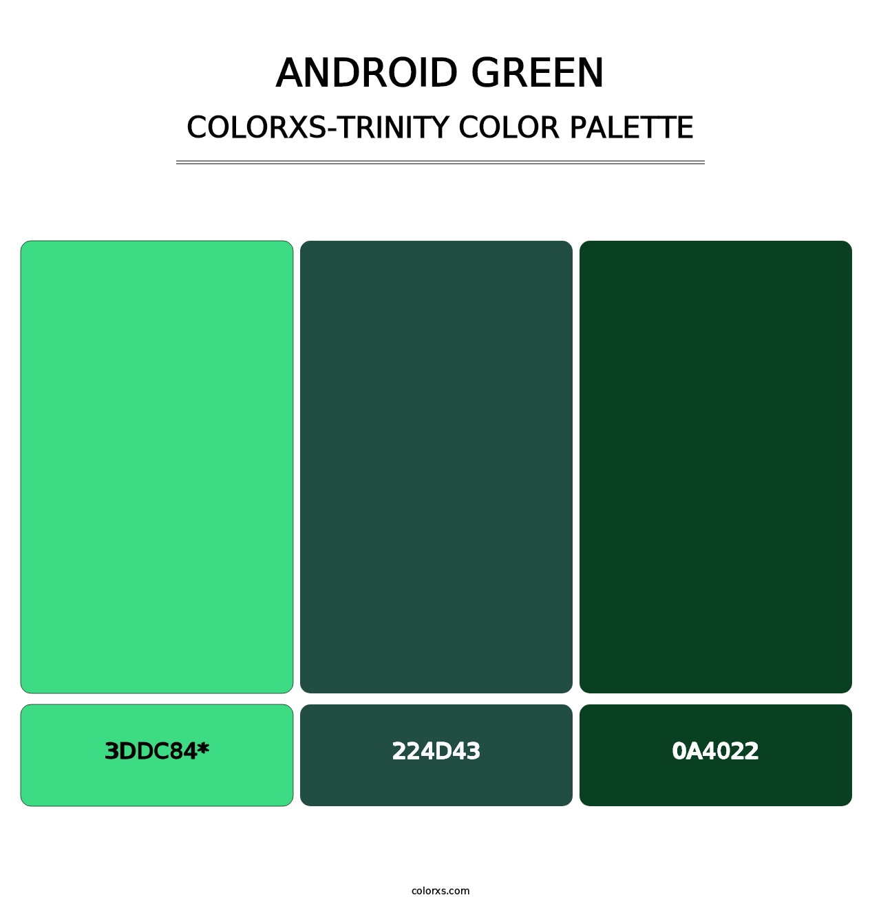 Android Green - Colorxs Trinity Palette