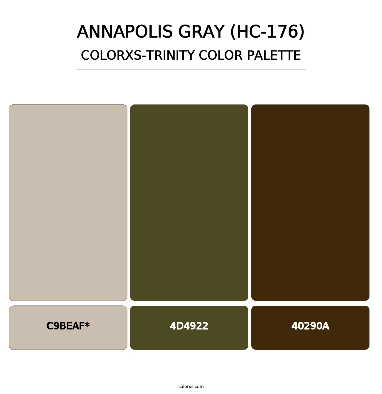 Annapolis Gray (HC-176) - Colorxs Trinity Palette