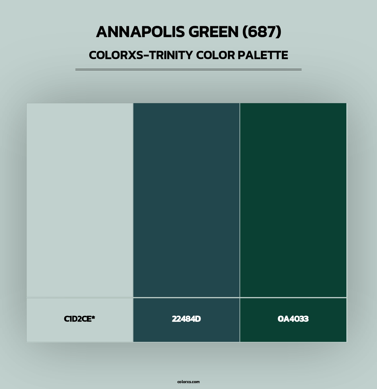 Annapolis Green (687) - Colorxs Trinity Palette