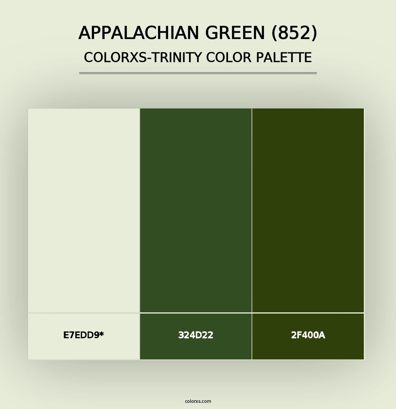 Appalachian Green (852) - Colorxs Trinity Palette