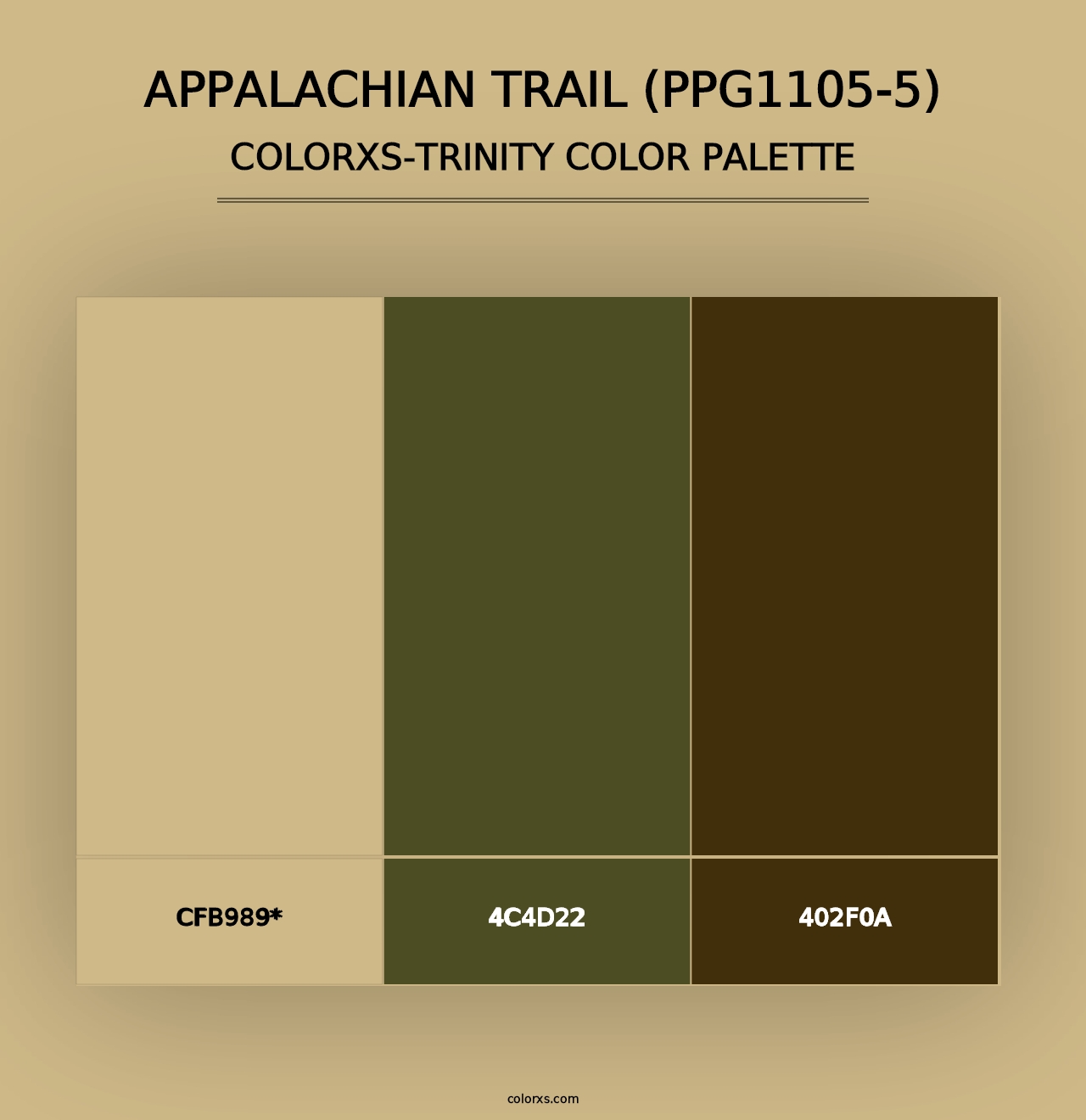 Appalachian Trail (PPG1105-5) - Colorxs Trinity Palette