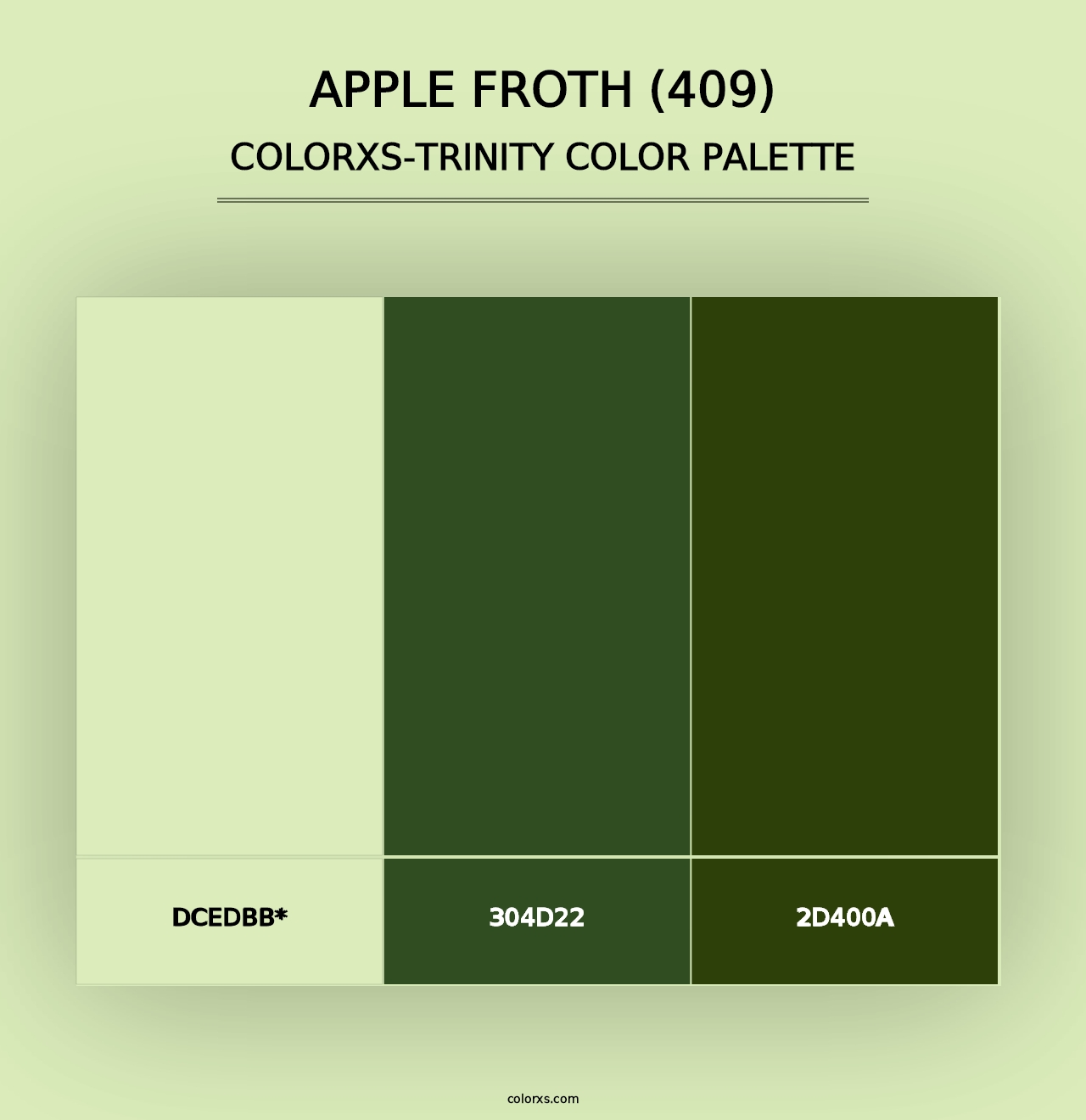 Apple Froth (409) - Colorxs Trinity Palette