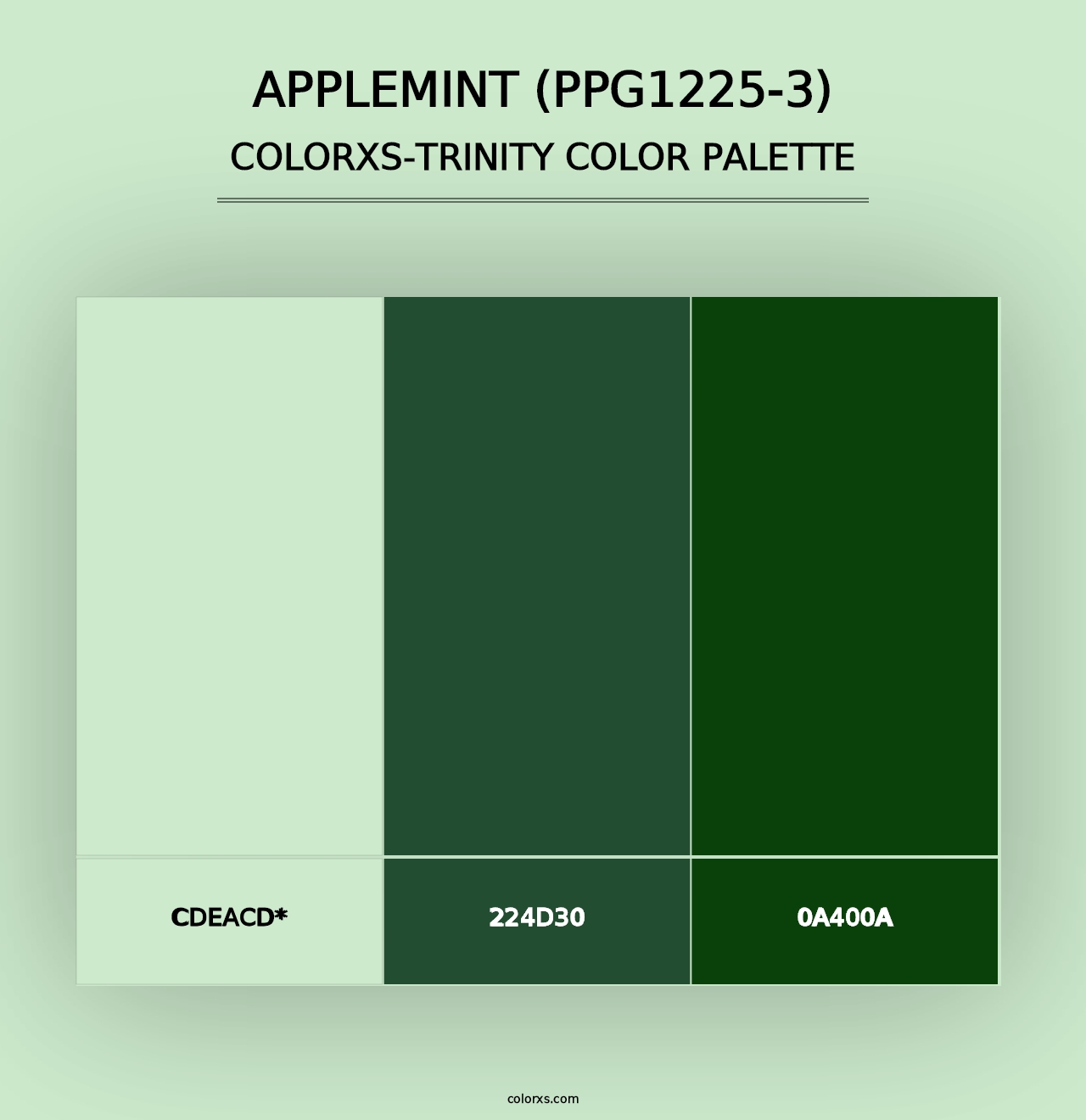 Applemint (PPG1225-3) - Colorxs Trinity Palette