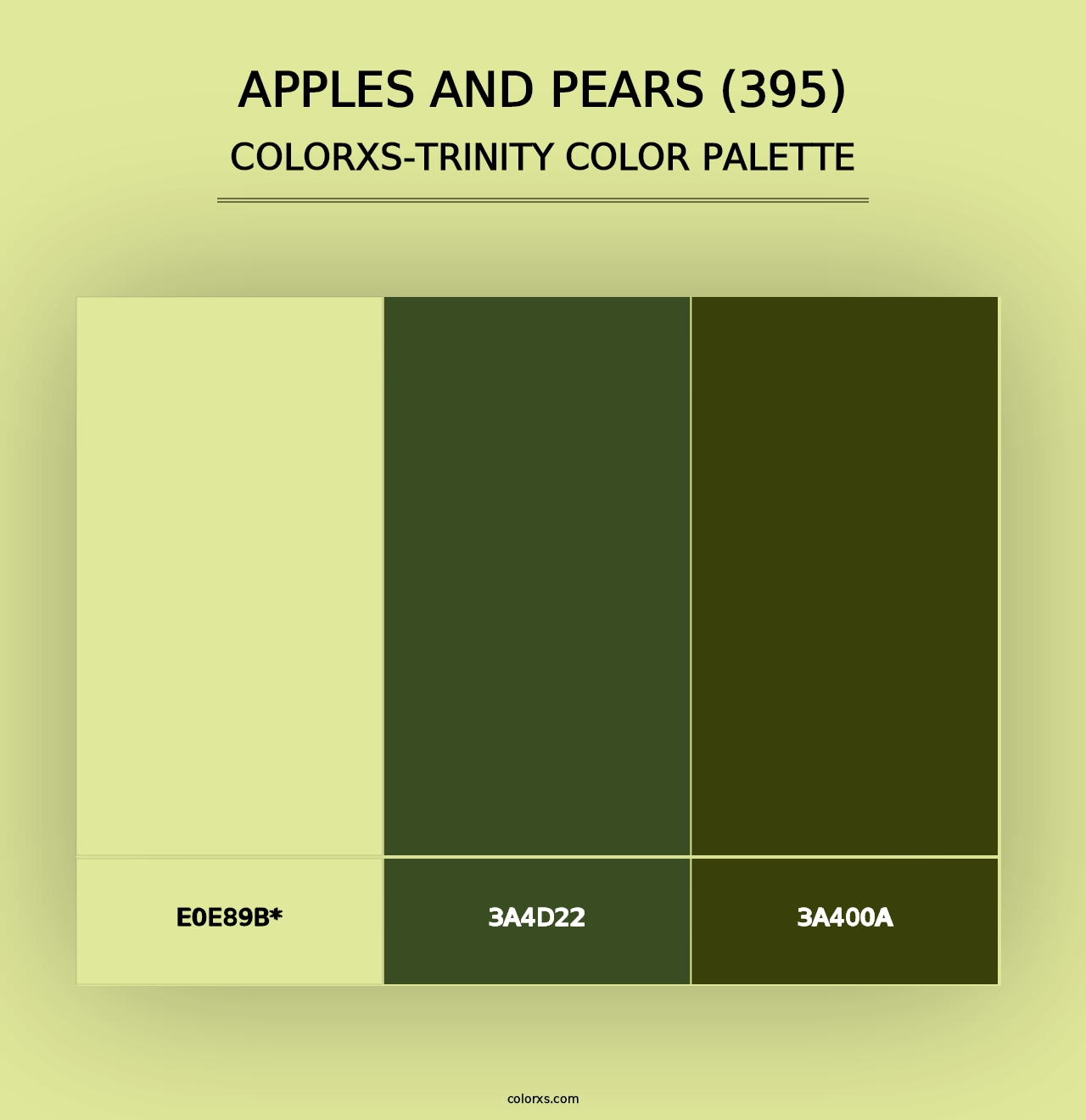 Apples and Pears (395) - Colorxs Trinity Palette