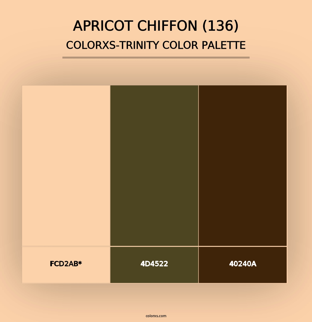 Apricot Chiffon (136) - Colorxs Trinity Palette