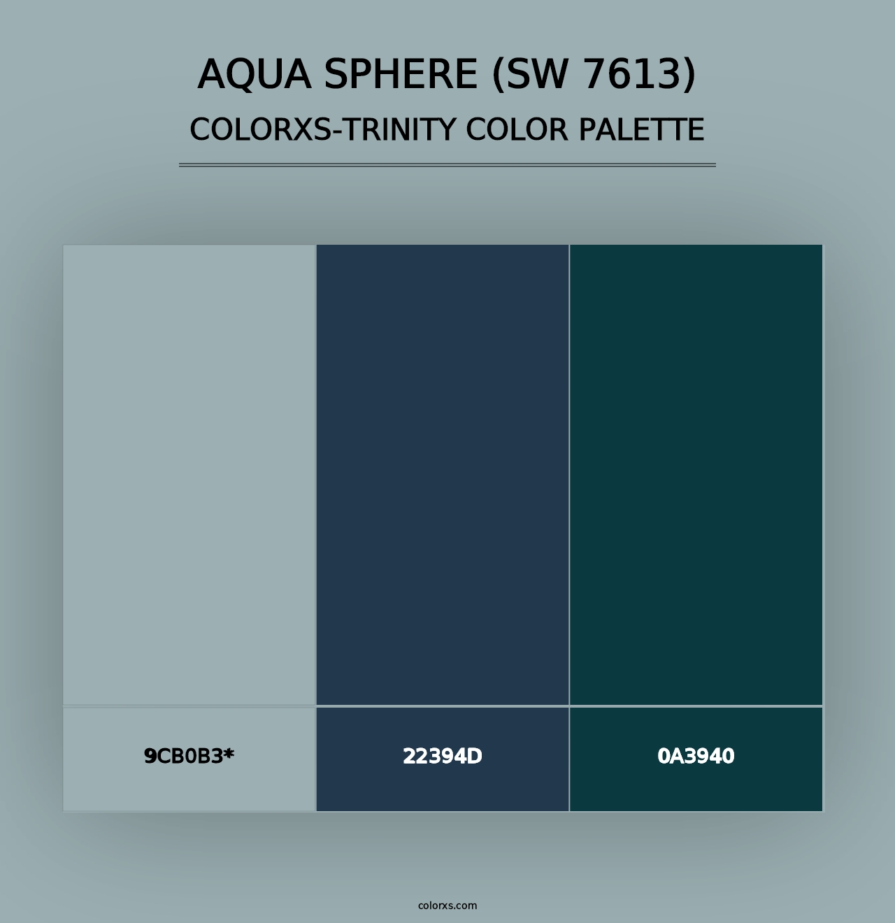 Aqua Sphere (SW 7613) - Colorxs Trinity Palette