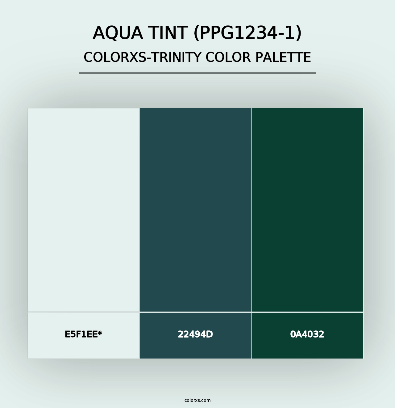 Aqua Tint (PPG1234-1) - Colorxs Trinity Palette