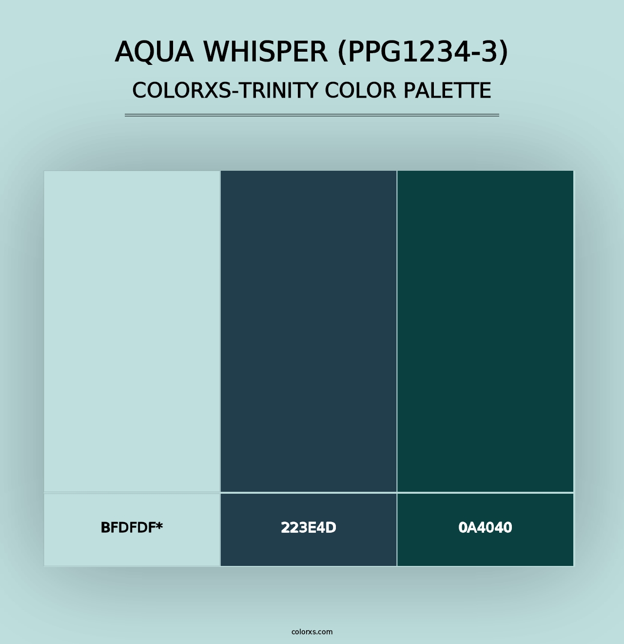 Aqua Whisper (PPG1234-3) - Colorxs Trinity Palette