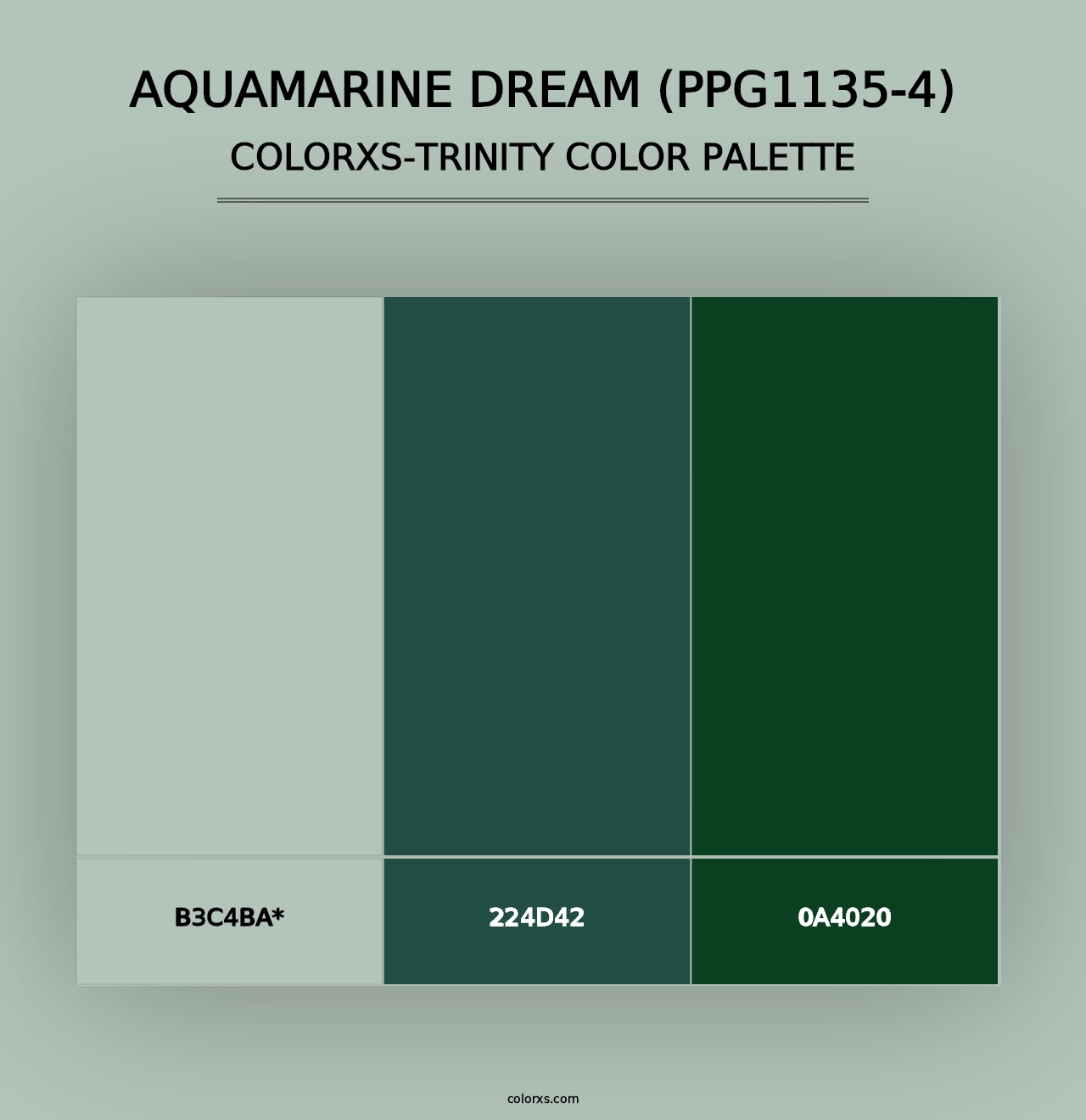 Aquamarine Dream (PPG1135-4) - Colorxs Trinity Palette