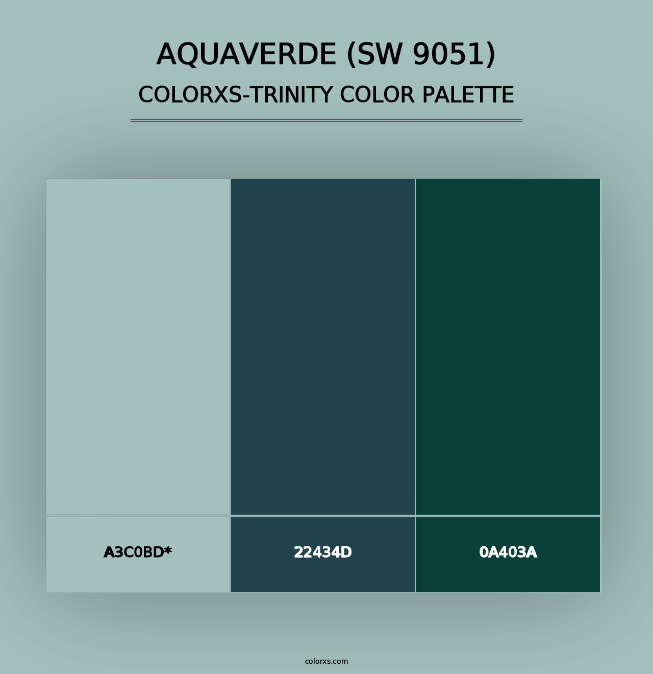 Aquaverde (SW 9051) - Colorxs Trinity Palette