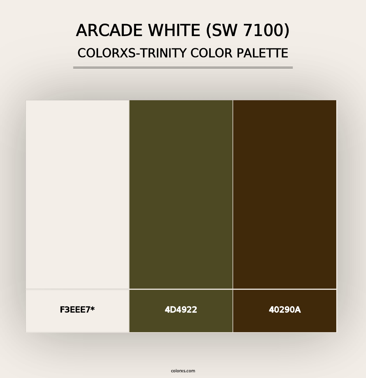 Arcade White (SW 7100) - Colorxs Trinity Palette