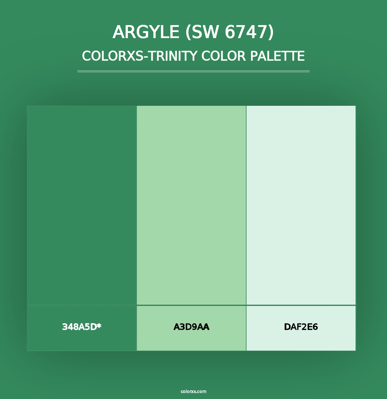 Argyle (SW 6747) - Colorxs Trinity Palette