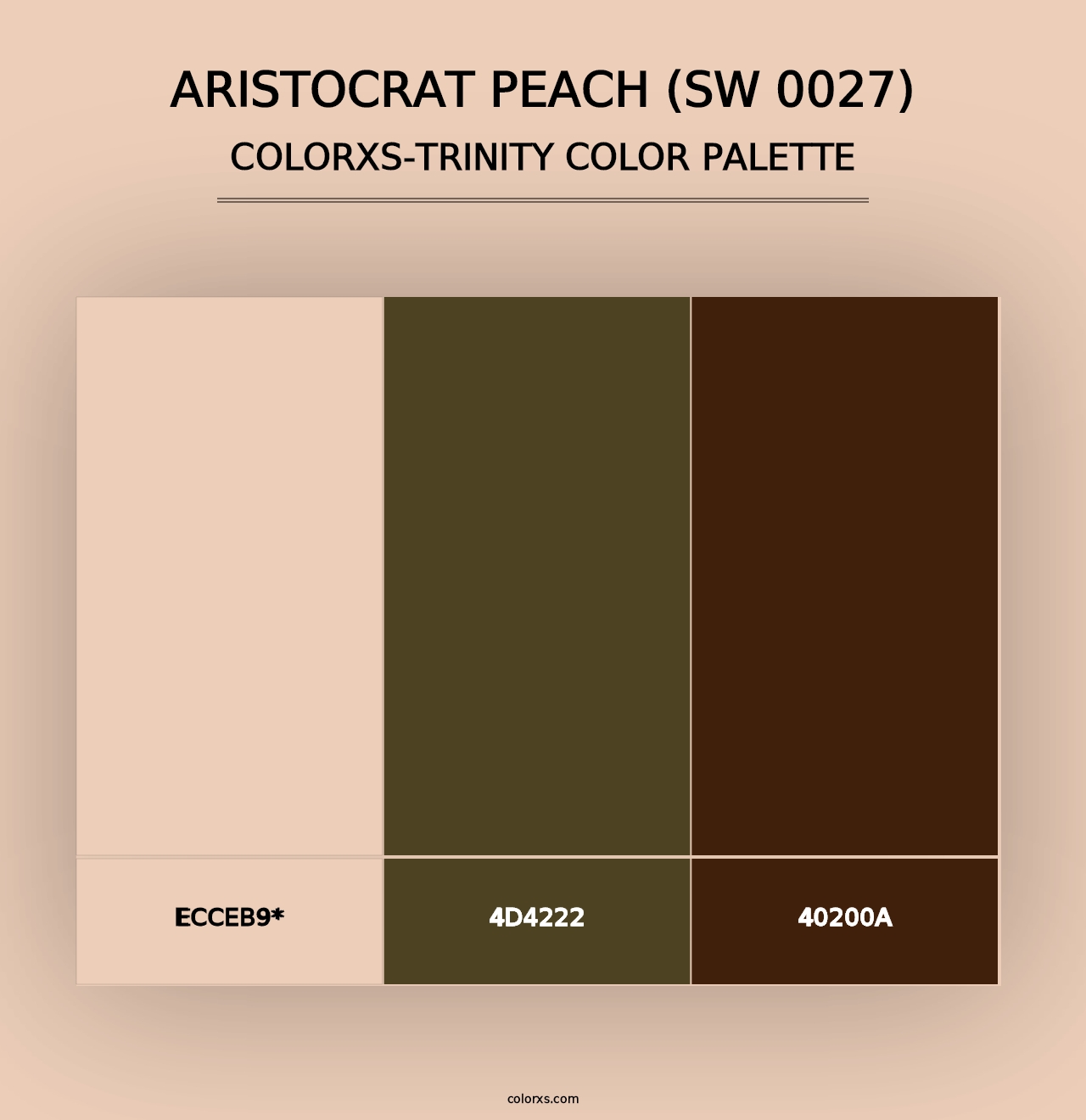 Aristocrat Peach (SW 0027) - Colorxs Trinity Palette