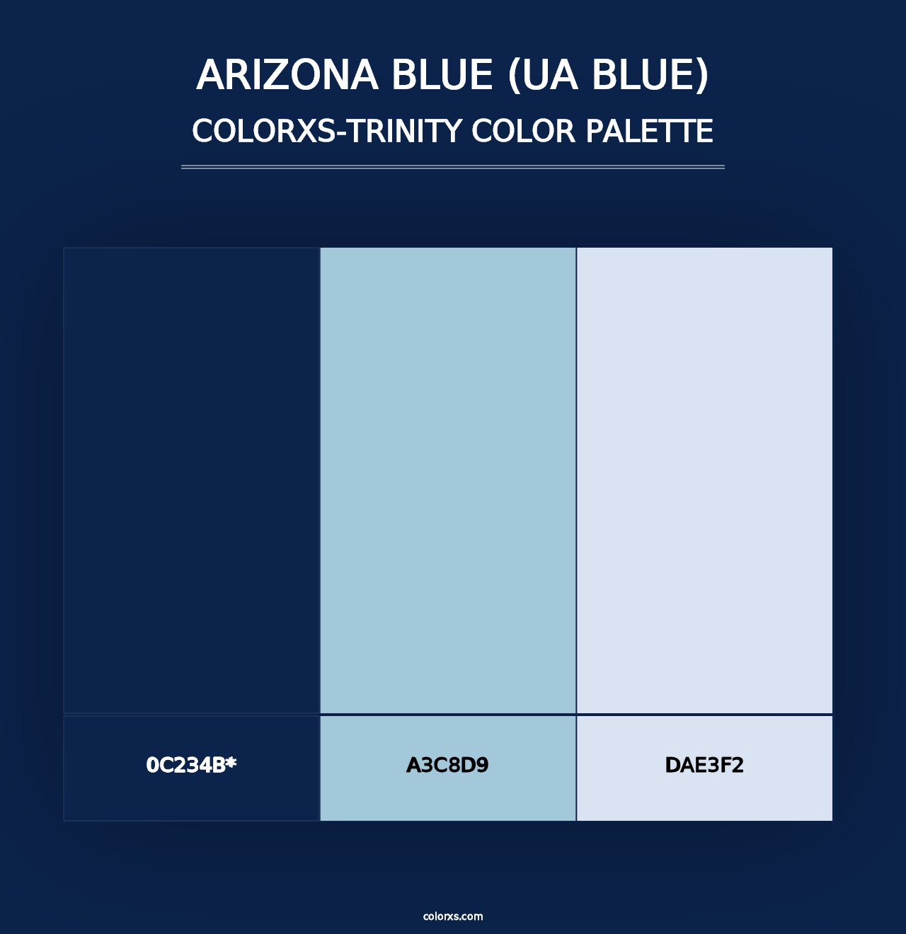 Arizona Blue (UA Blue) - Colorxs Trinity Palette