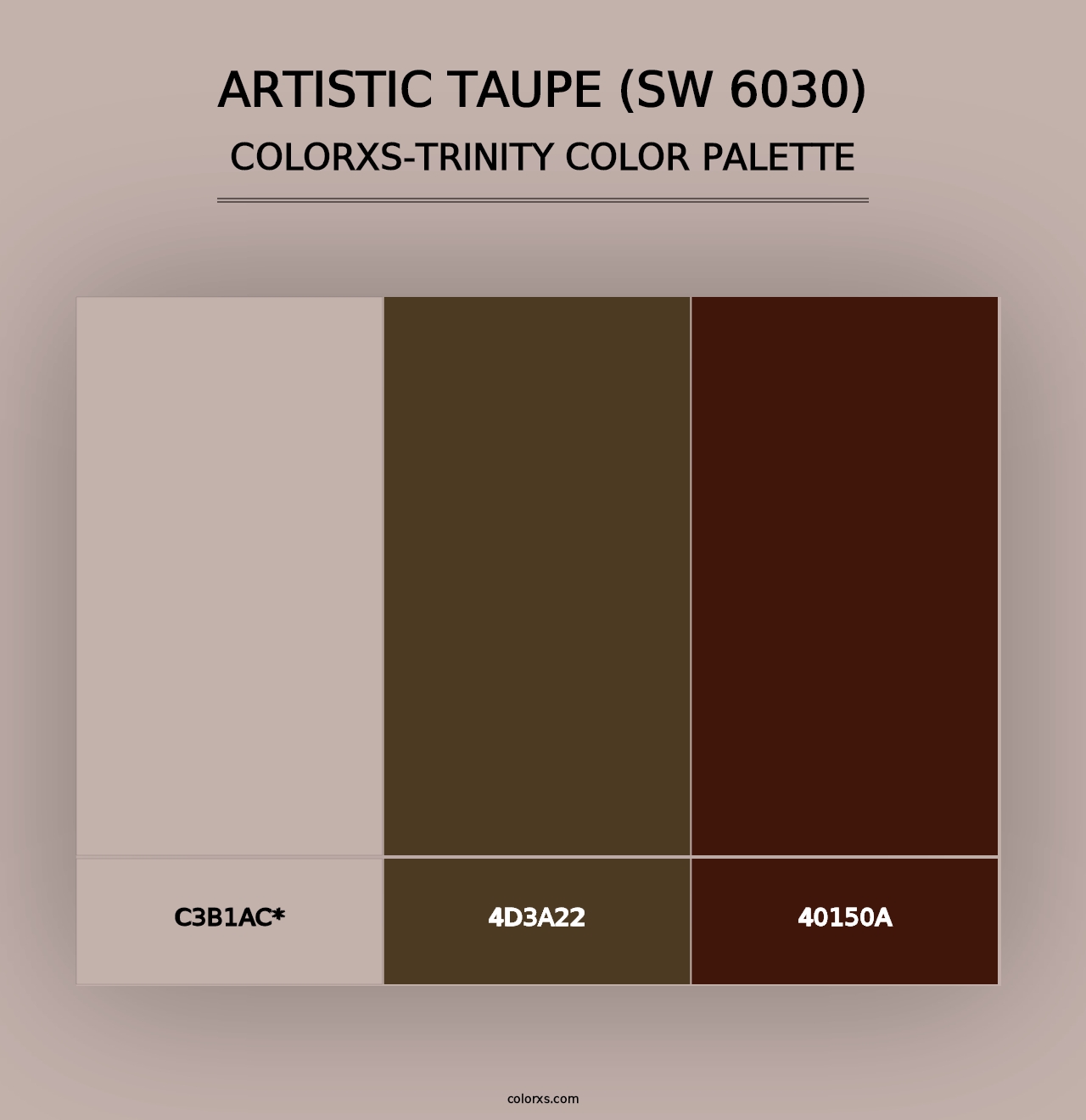 Artistic Taupe (SW 6030) - Colorxs Trinity Palette