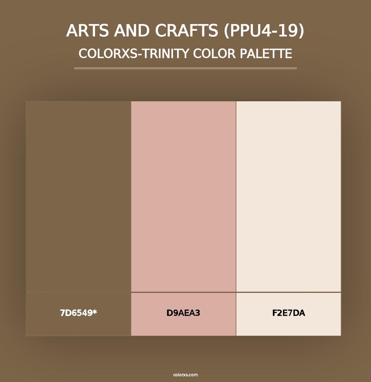 Arts And Crafts (PPU4-19) - Colorxs Trinity Palette