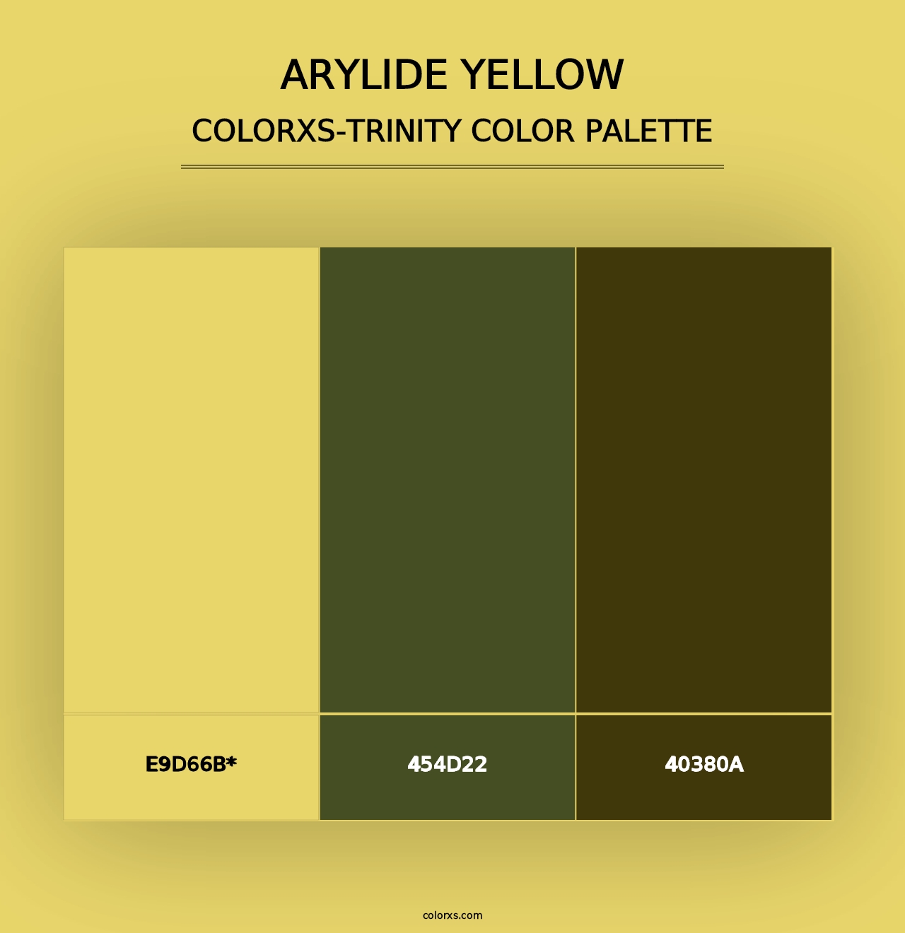 Arylide Yellow - Colorxs Trinity Palette