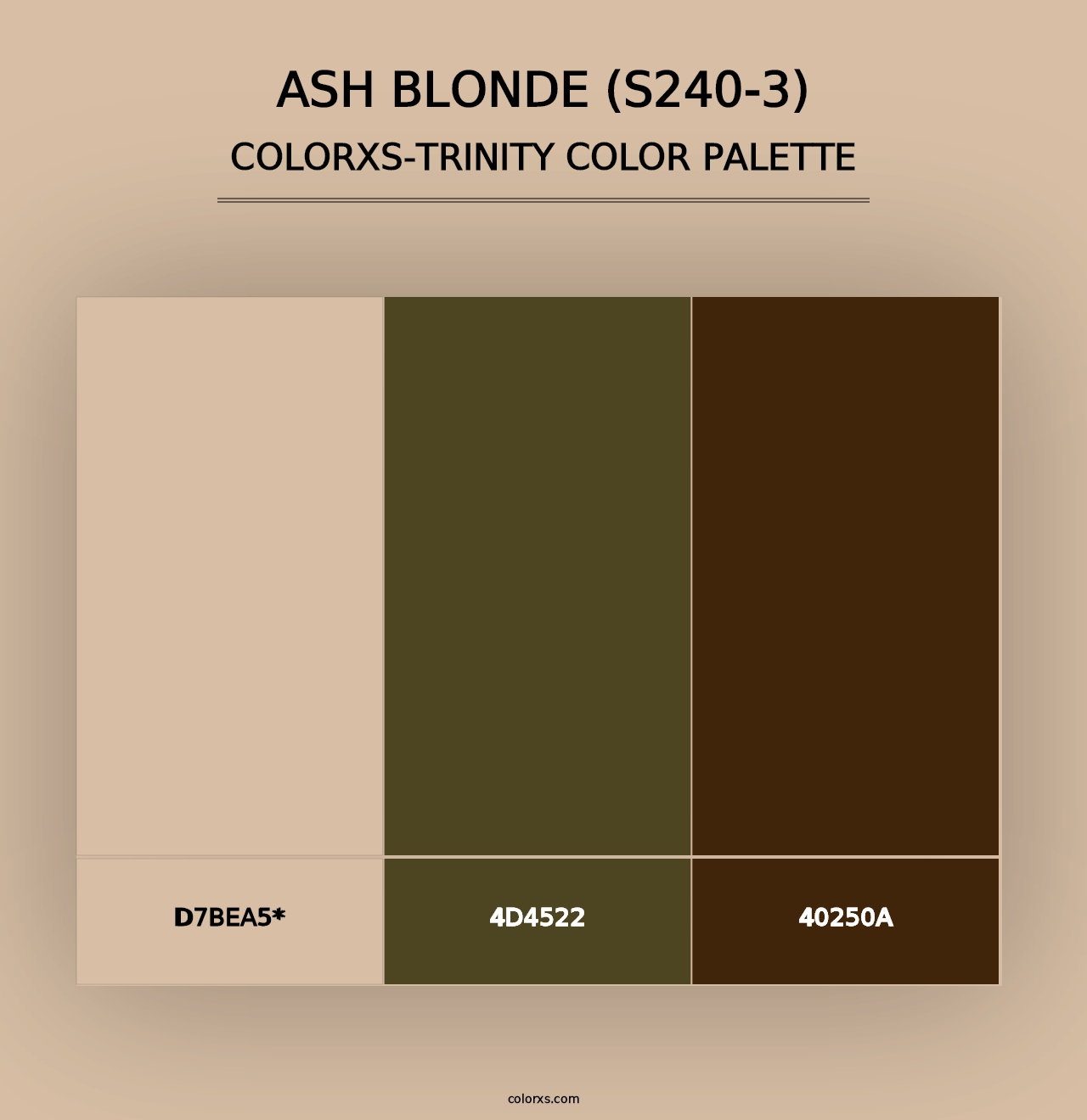 Ash Blonde (S240-3) - Colorxs Trinity Palette