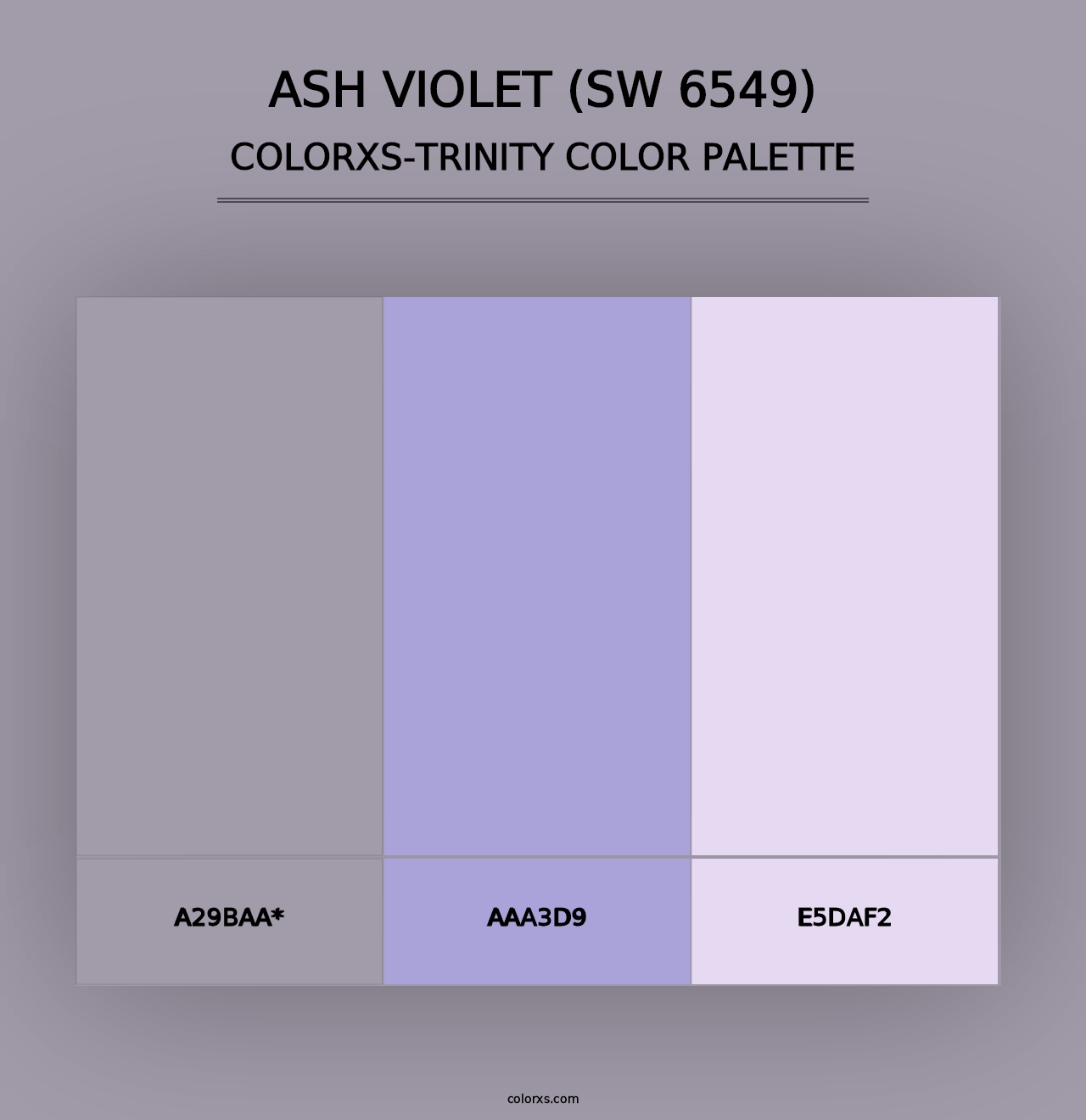 Ash Violet (SW 6549) - Colorxs Trinity Palette