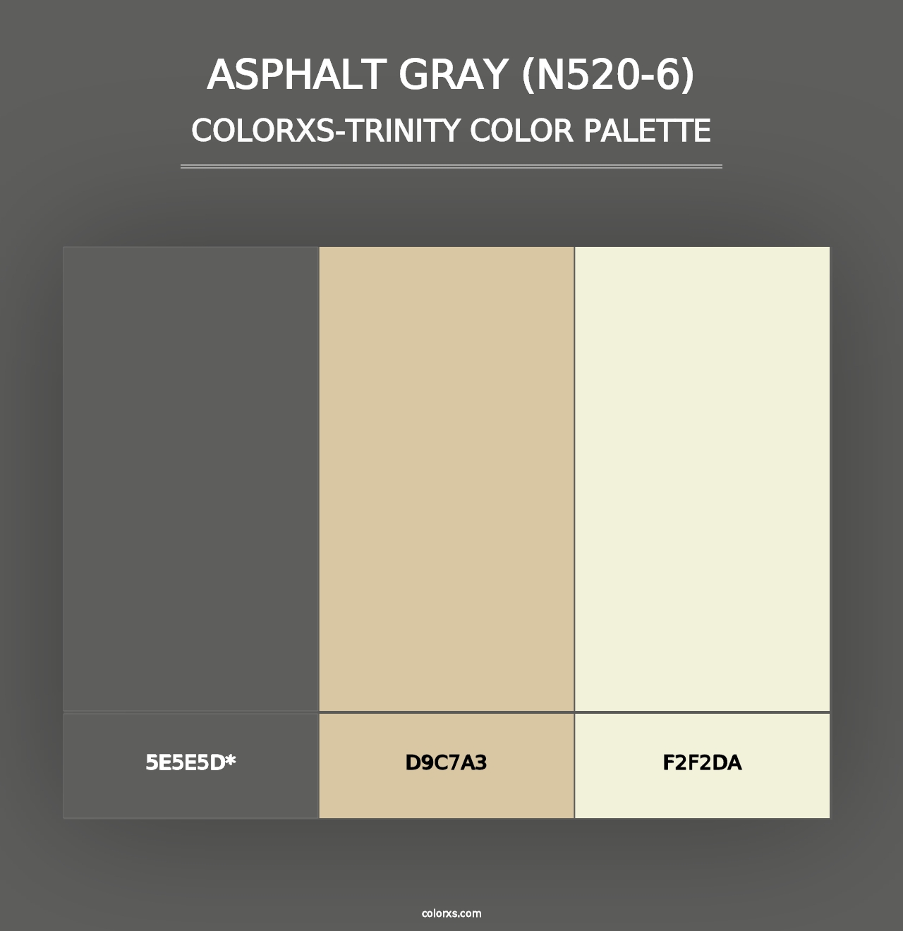 Asphalt Gray (N520-6) - Colorxs Trinity Palette