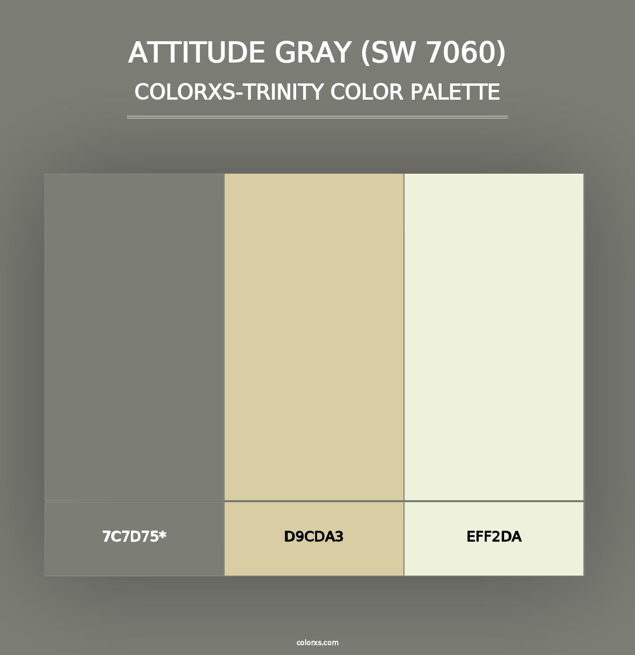 Attitude Gray (SW 7060) - Colorxs Trinity Palette