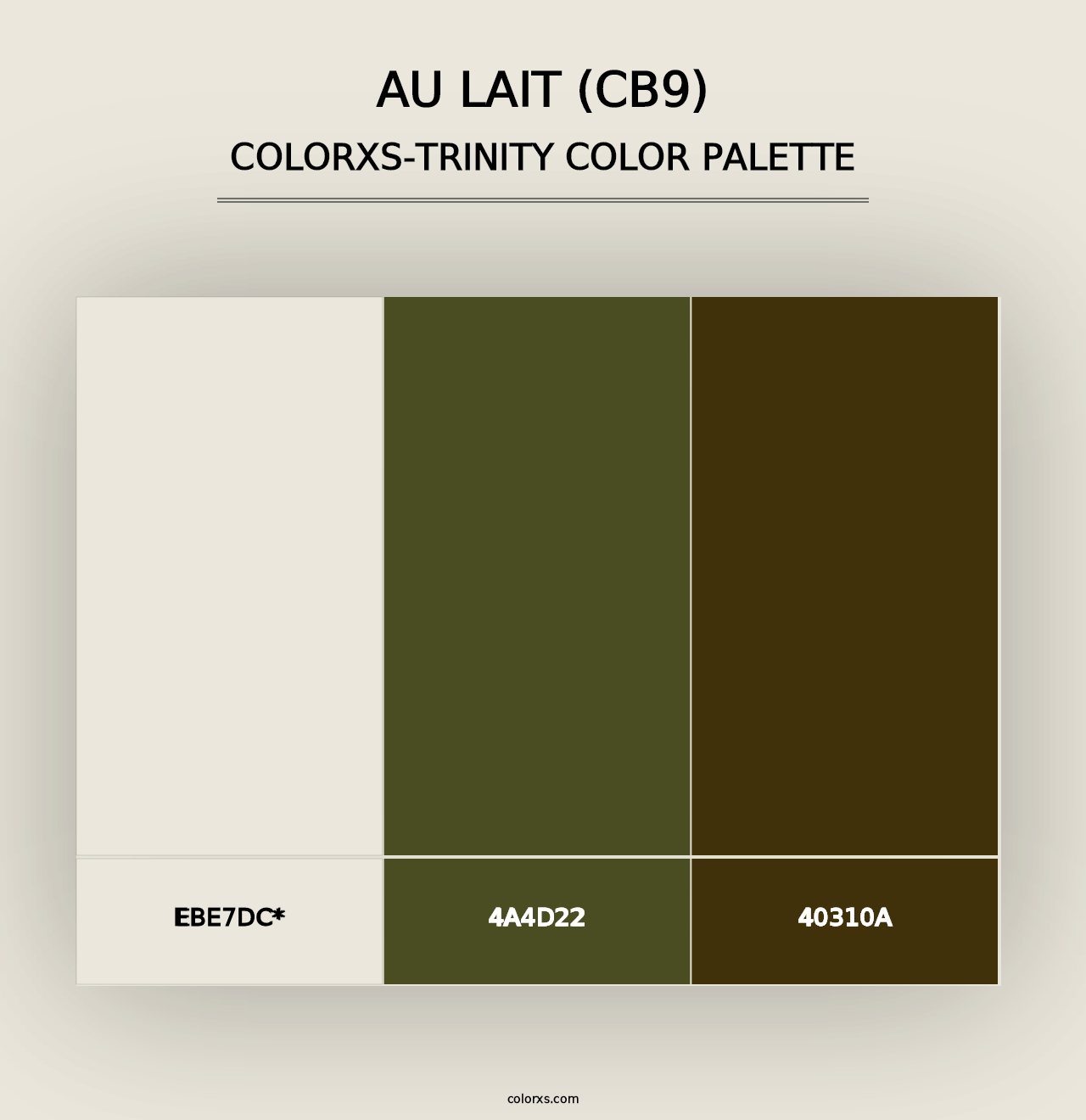 Au Lait (CB9) - Colorxs Trinity Palette