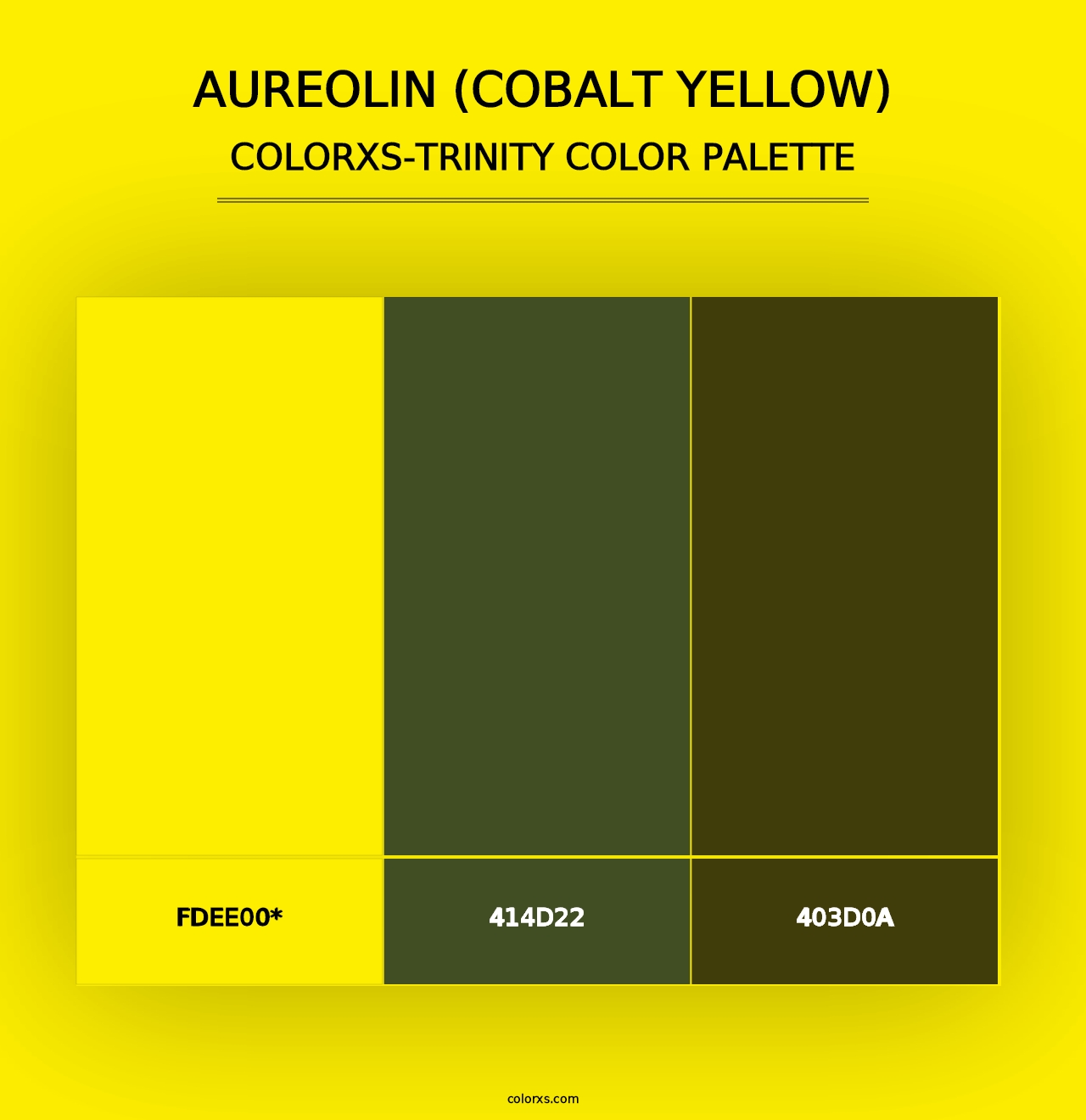 Aureolin (Cobalt Yellow) - Colorxs Trinity Palette