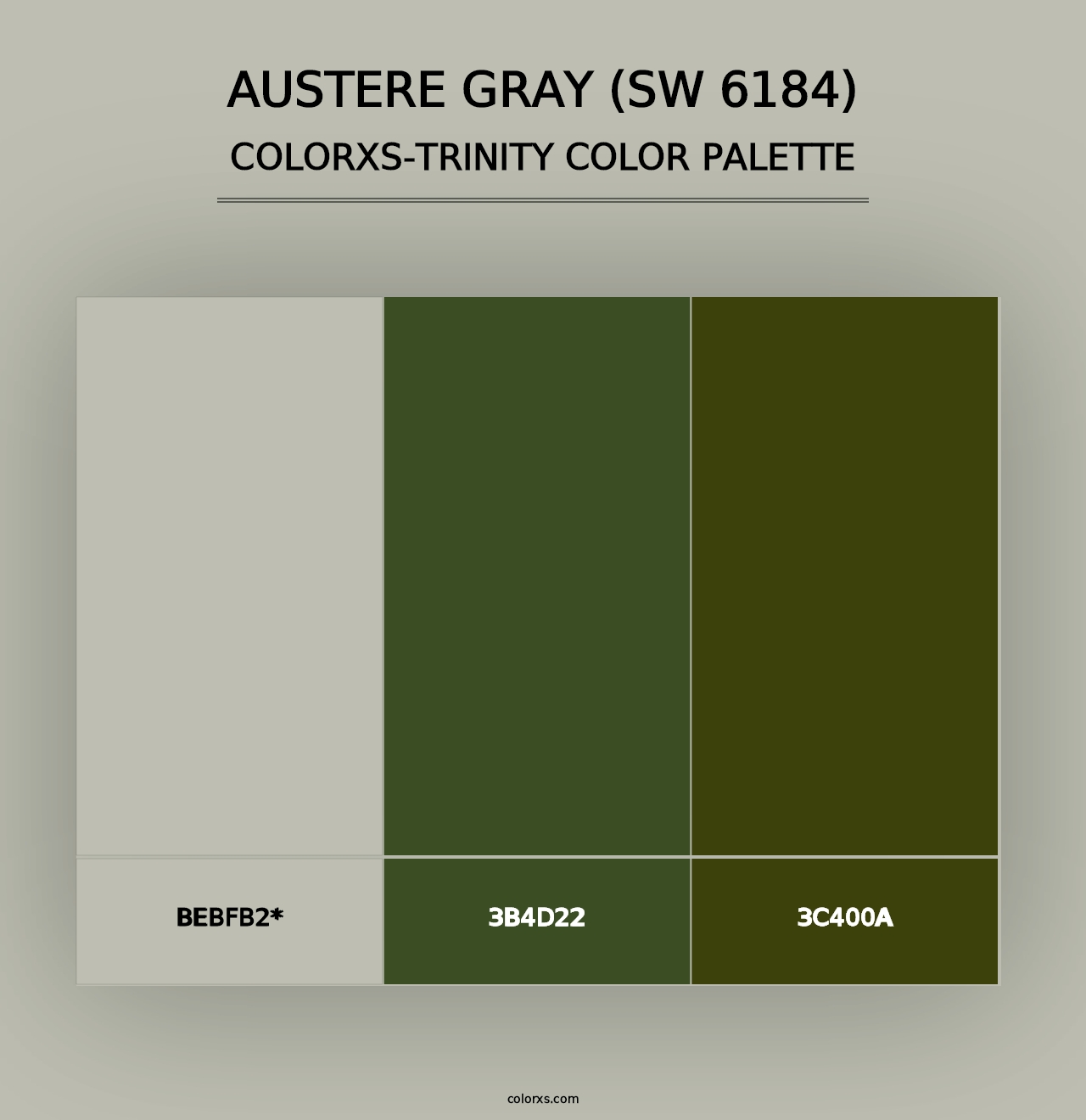 Austere Gray (SW 6184) - Colorxs Trinity Palette