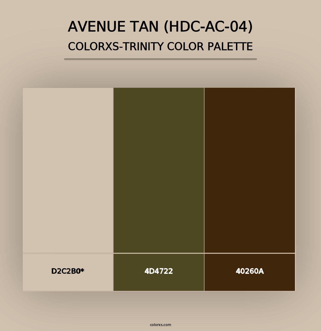 Avenue Tan (HDC-AC-04) - Colorxs Trinity Palette