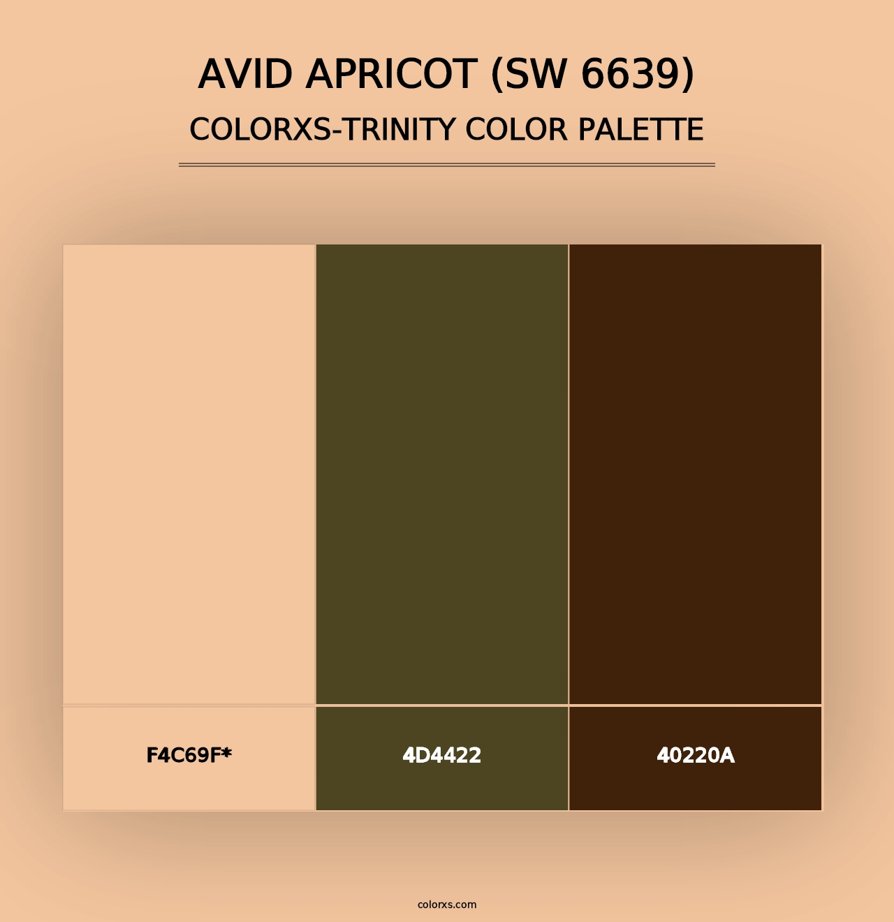 Avid Apricot (SW 6639) - Colorxs Trinity Palette