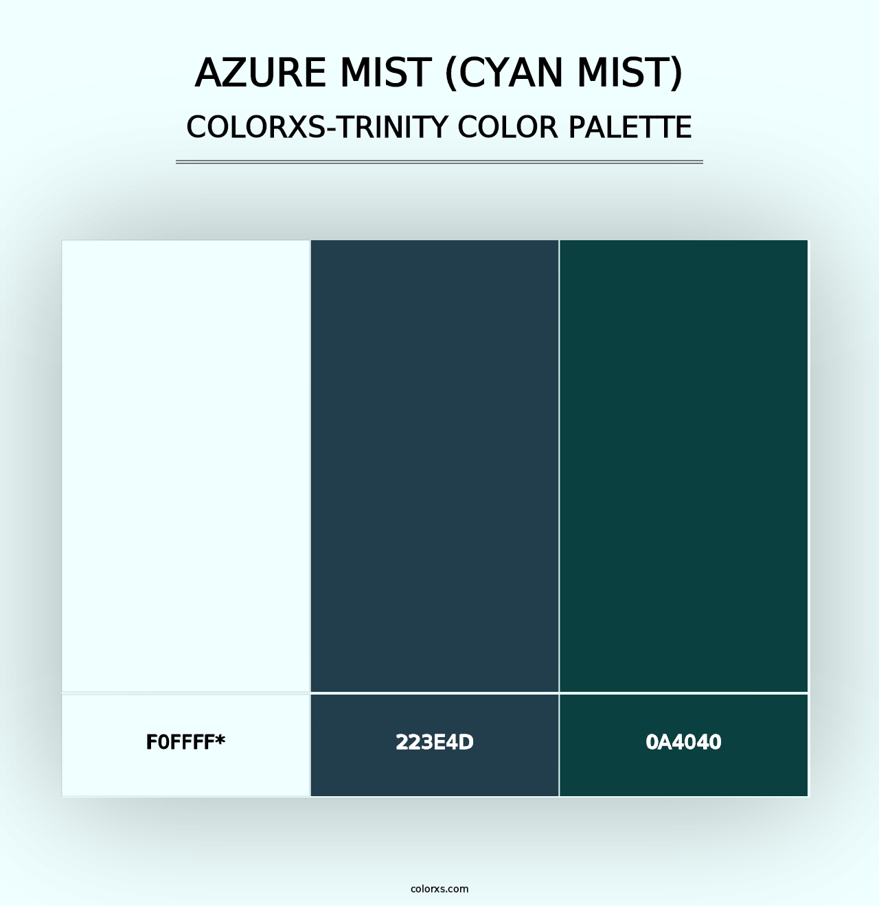 Azure Mist (Cyan Mist) - Colorxs Trinity Palette