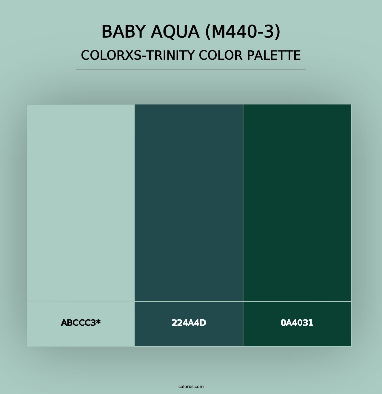 Baby Aqua (M440-3) - Colorxs Trinity Palette