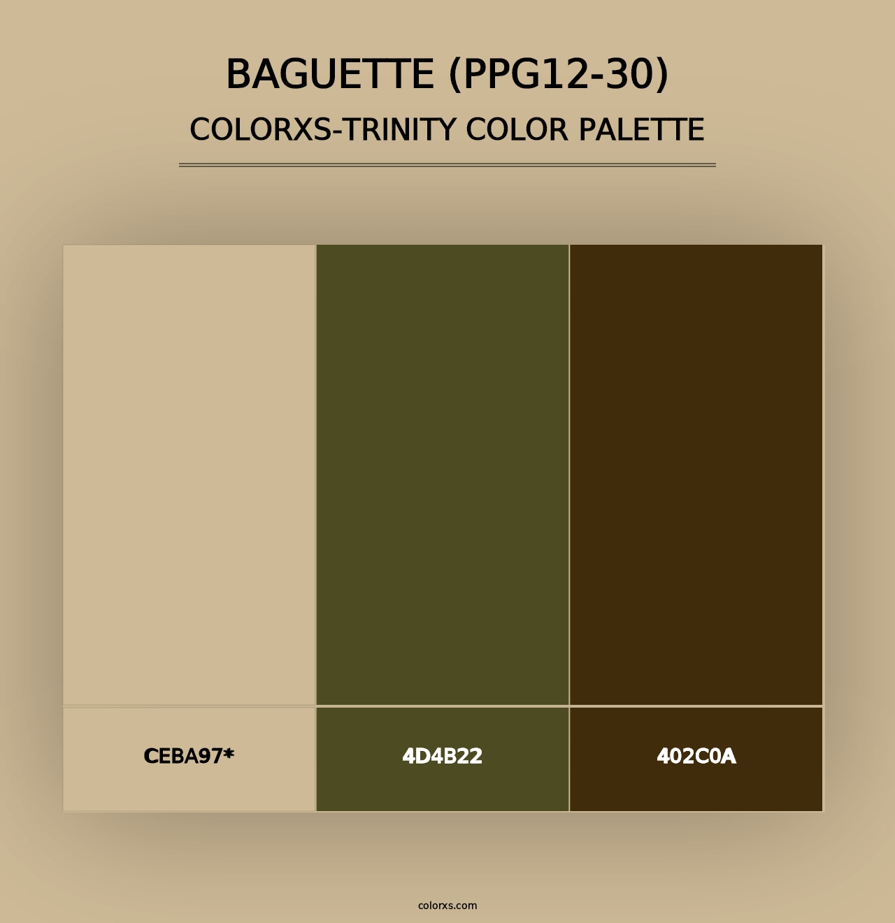 Baguette (PPG12-30) - Colorxs Trinity Palette