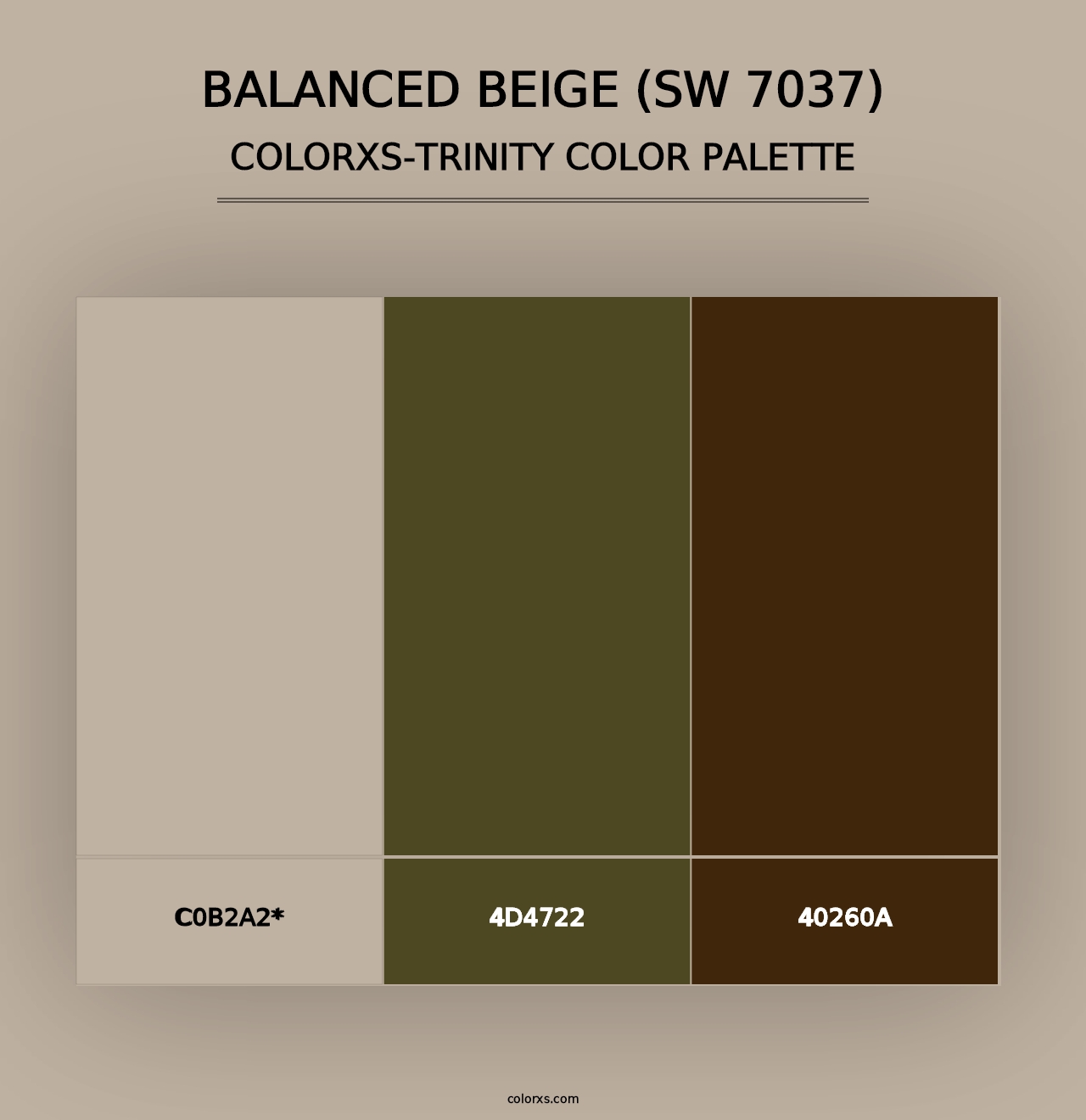 Balanced Beige (SW 7037) - Colorxs Trinity Palette