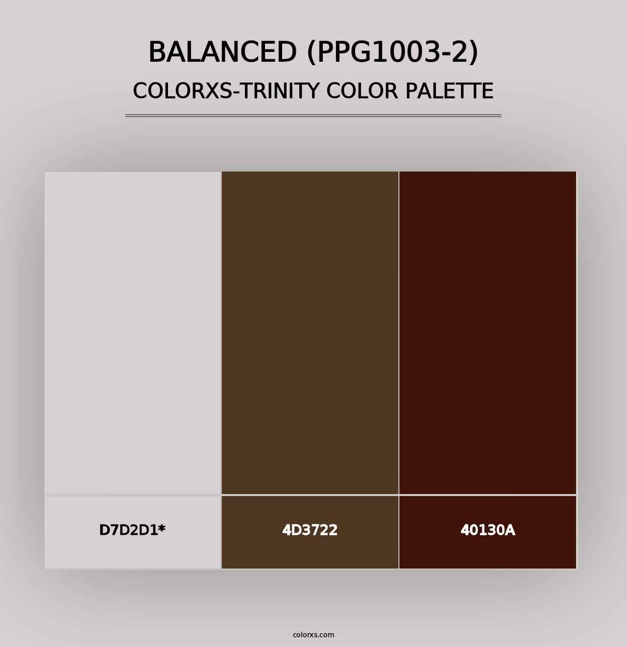 Balanced (PPG1003-2) - Colorxs Trinity Palette