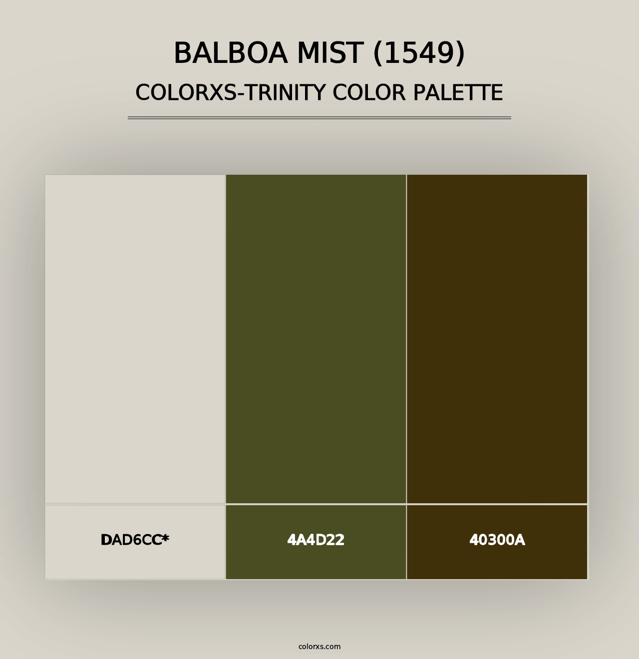 Balboa Mist (1549) - Colorxs Trinity Palette