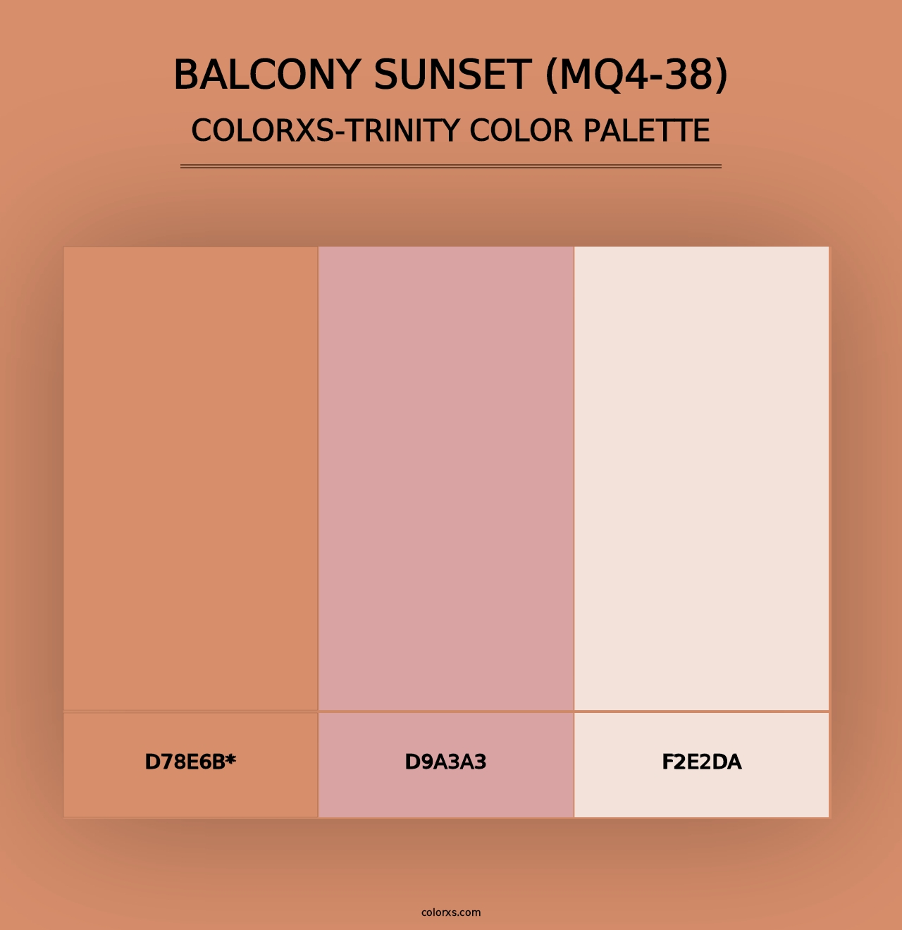 Balcony Sunset (MQ4-38) - Colorxs Trinity Palette