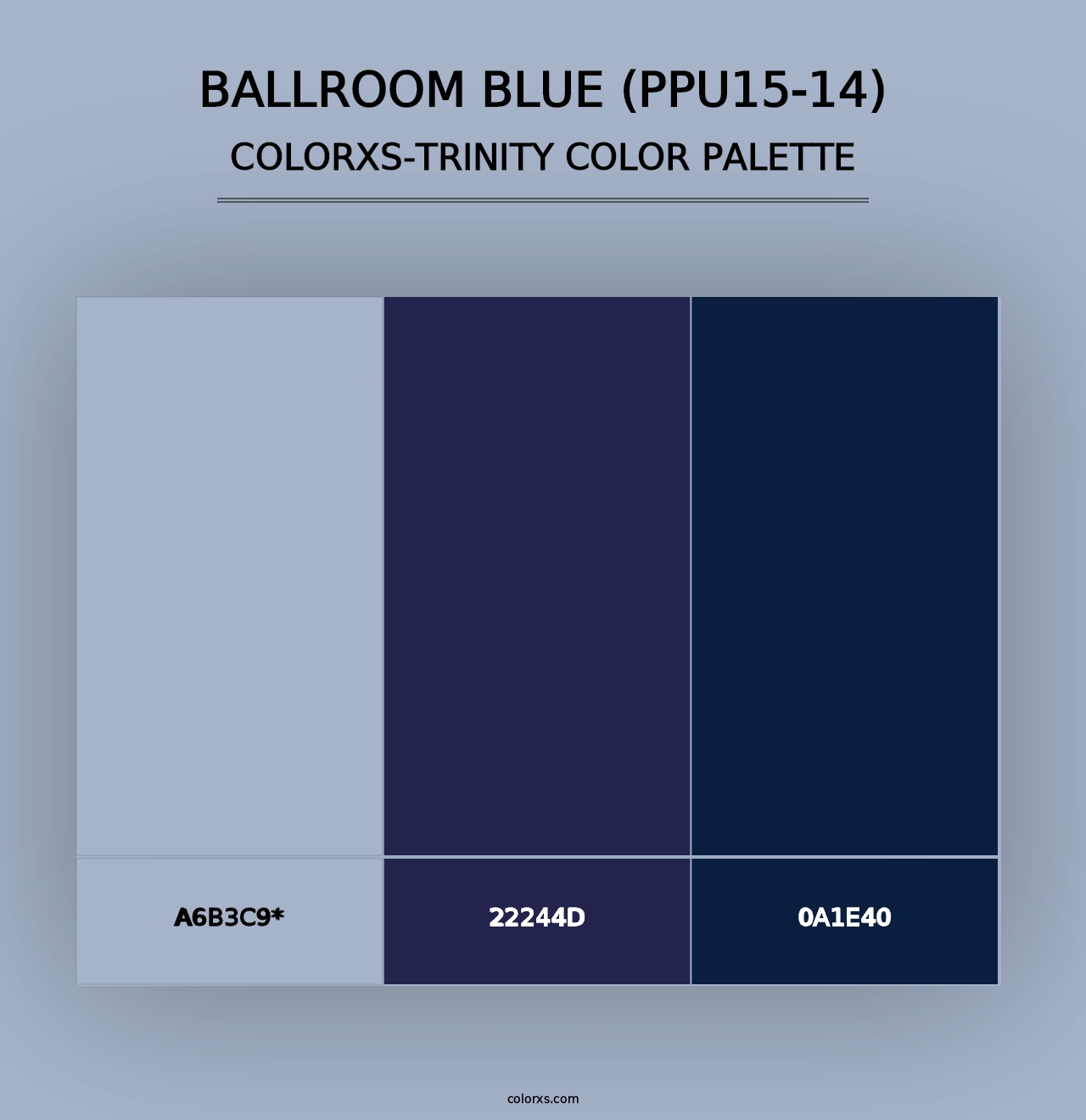 Ballroom Blue (PPU15-14) - Colorxs Trinity Palette