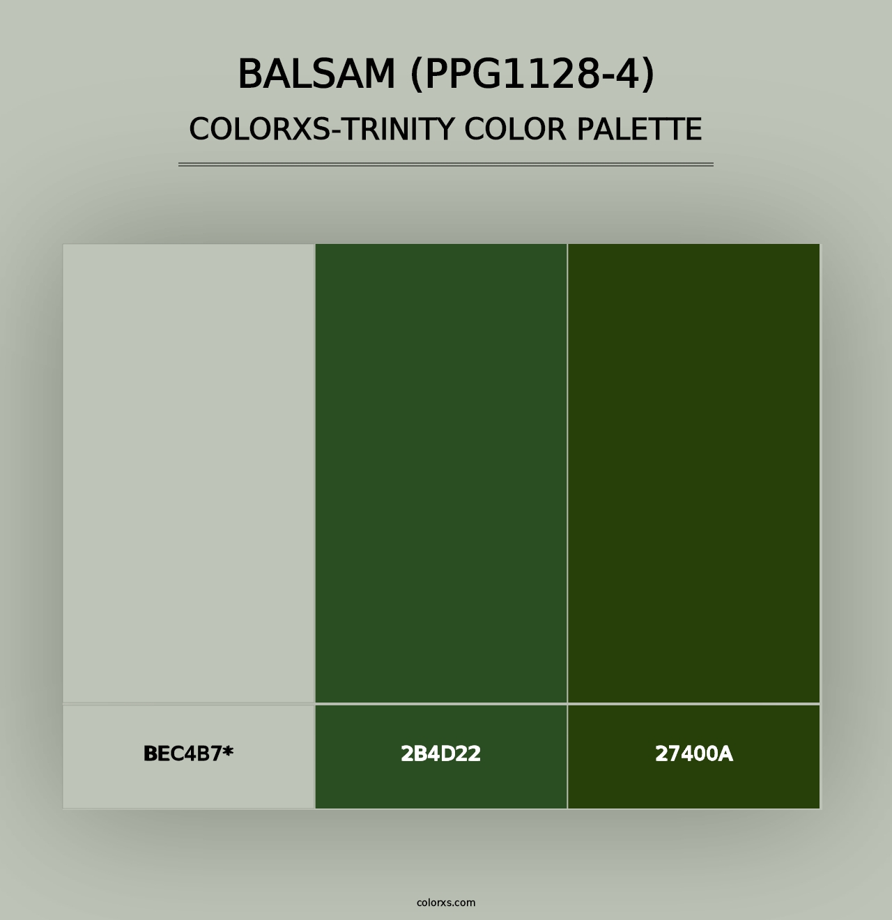 Balsam (PPG1128-4) - Colorxs Trinity Palette