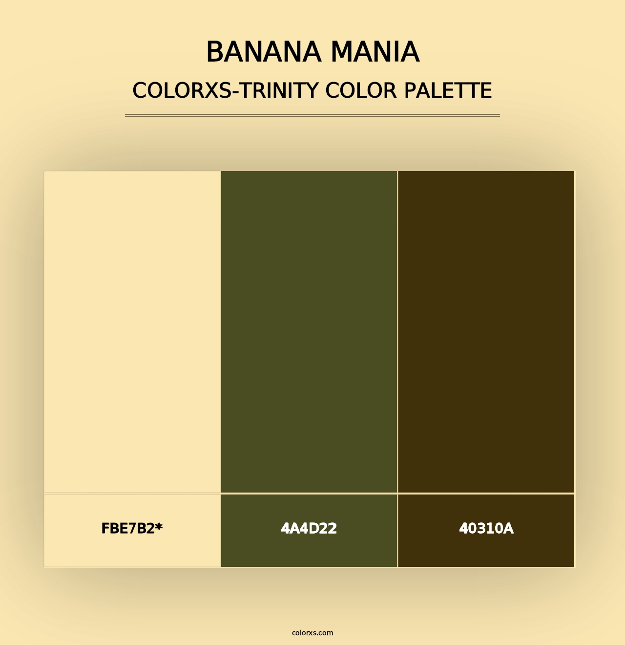 Banana Mania - Colorxs Trinity Palette