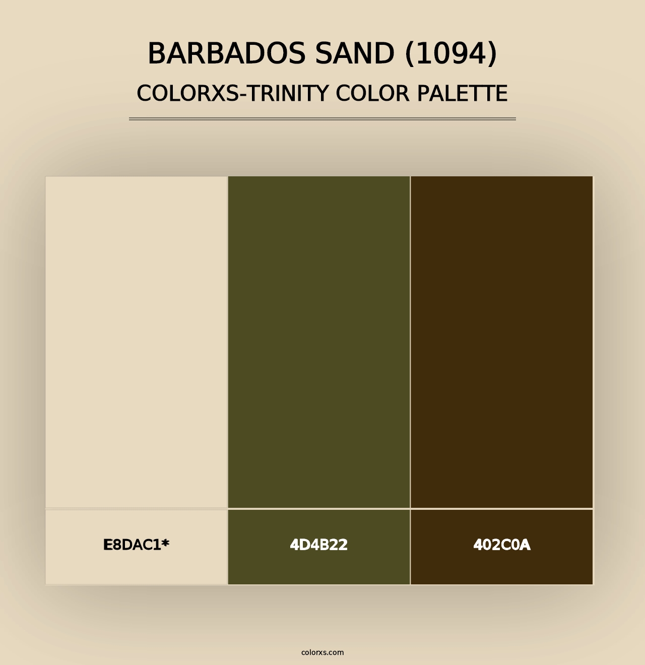 Barbados Sand (1094) - Colorxs Trinity Palette