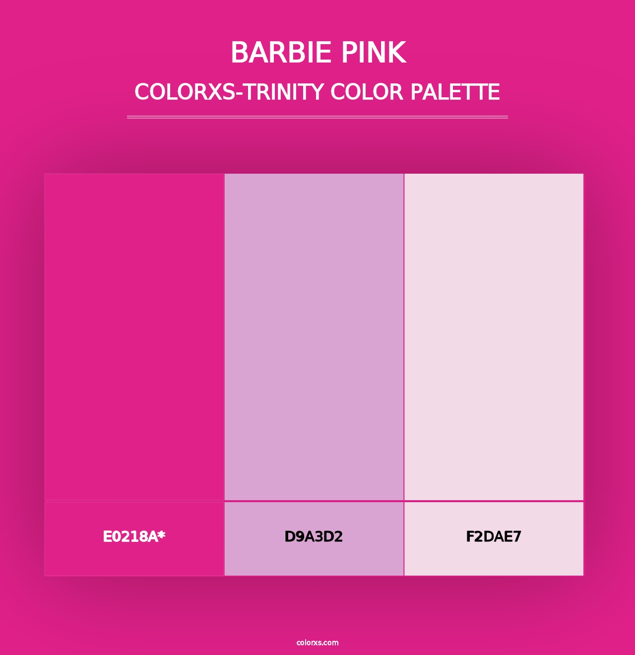 Barbie Pink - Colorxs Trinity Palette