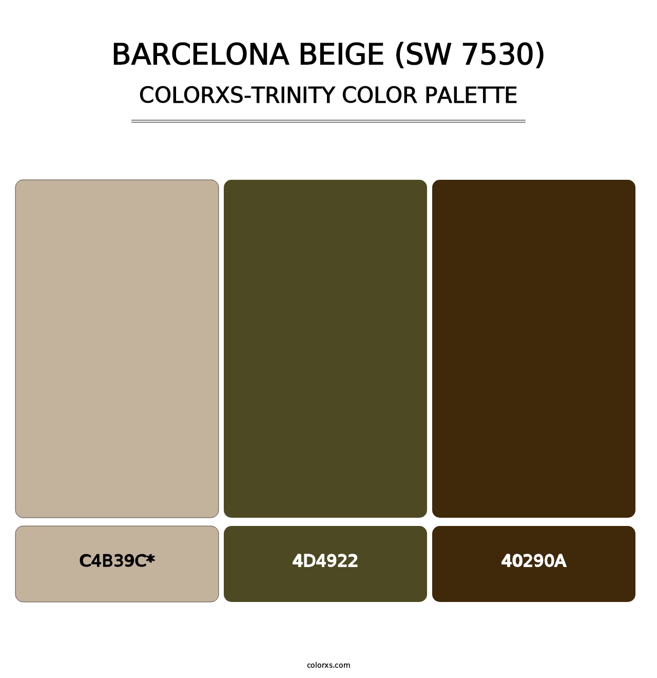 Barcelona Beige (SW 7530) - Colorxs Trinity Palette