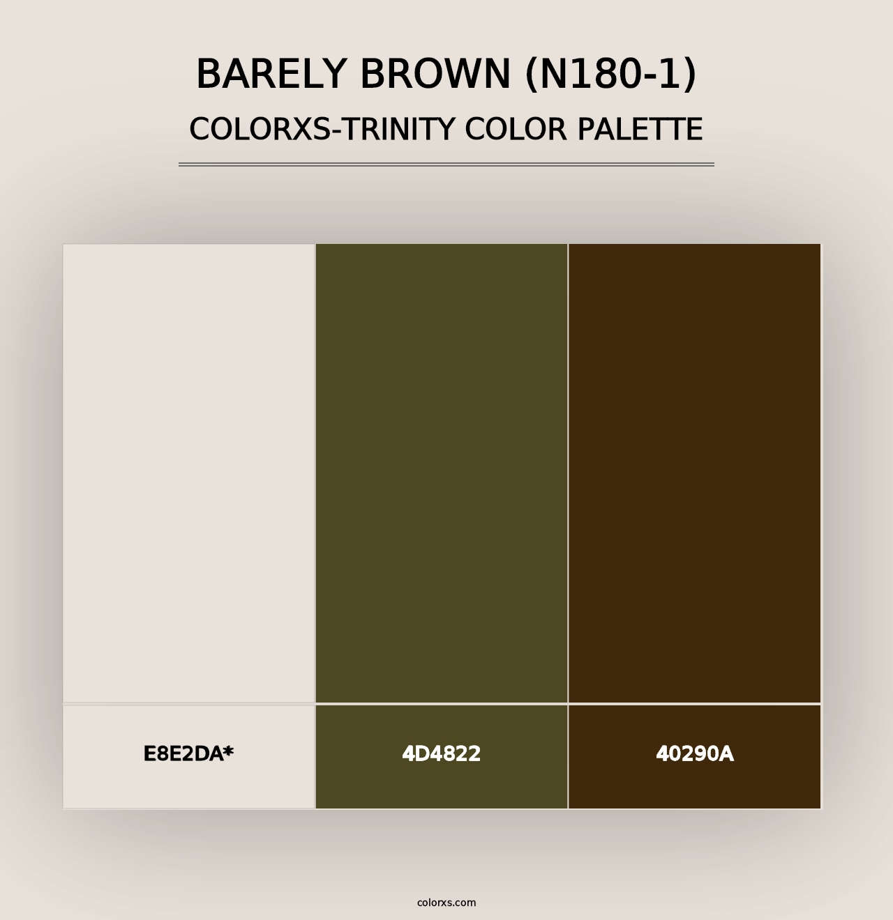 Barely Brown (N180-1) - Colorxs Trinity Palette