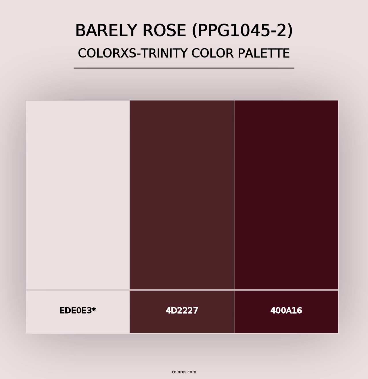 Barely Rose (PPG1045-2) - Colorxs Trinity Palette